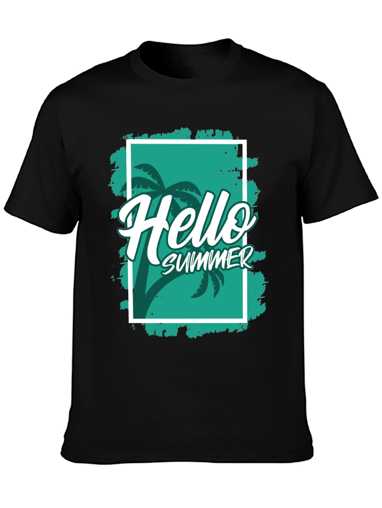 Black Hello Summer Black T-Shirt view 3