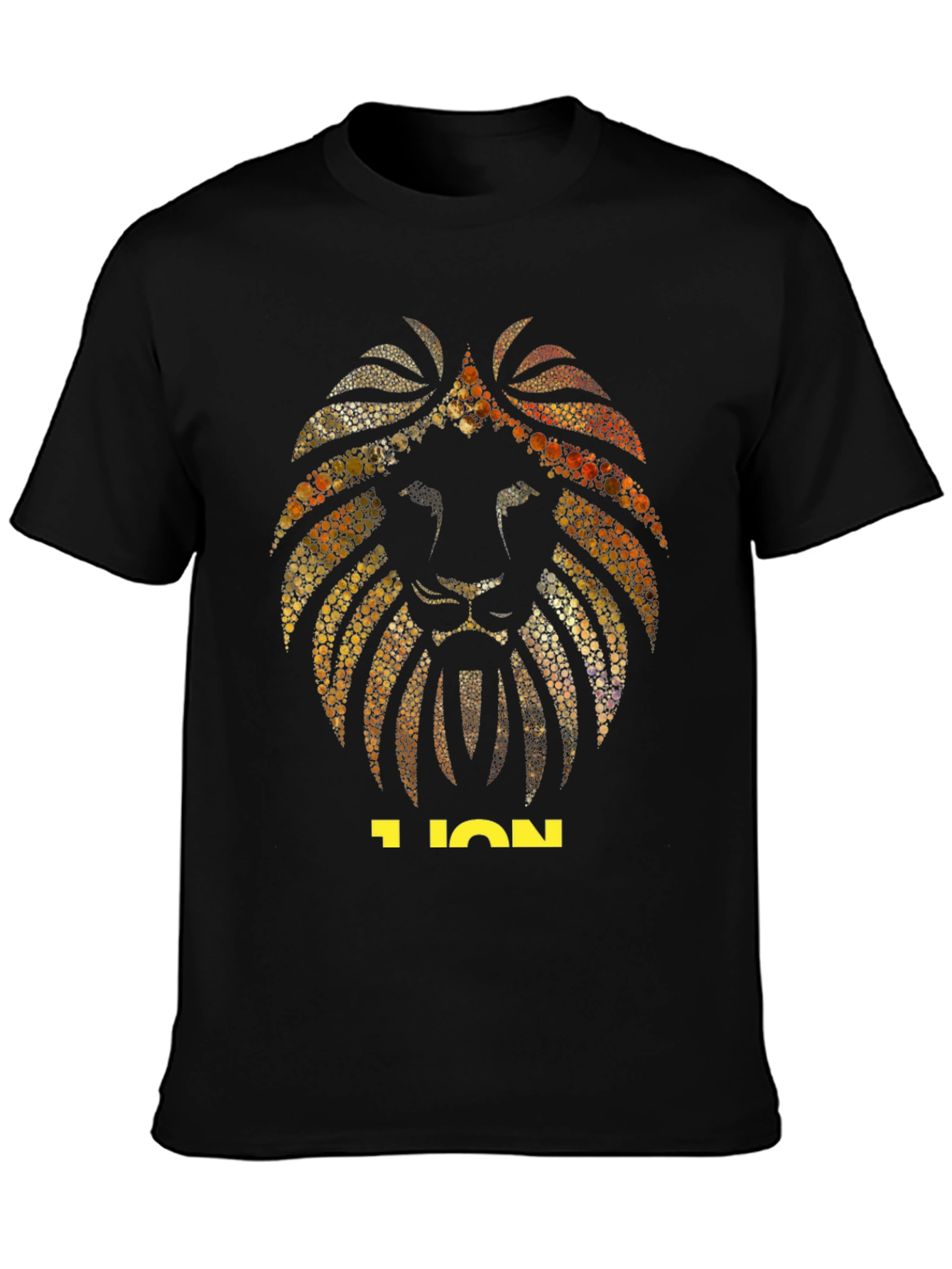 Black Lion Graphic Black T-Shirt - Stylish Animal Print Tee view 3