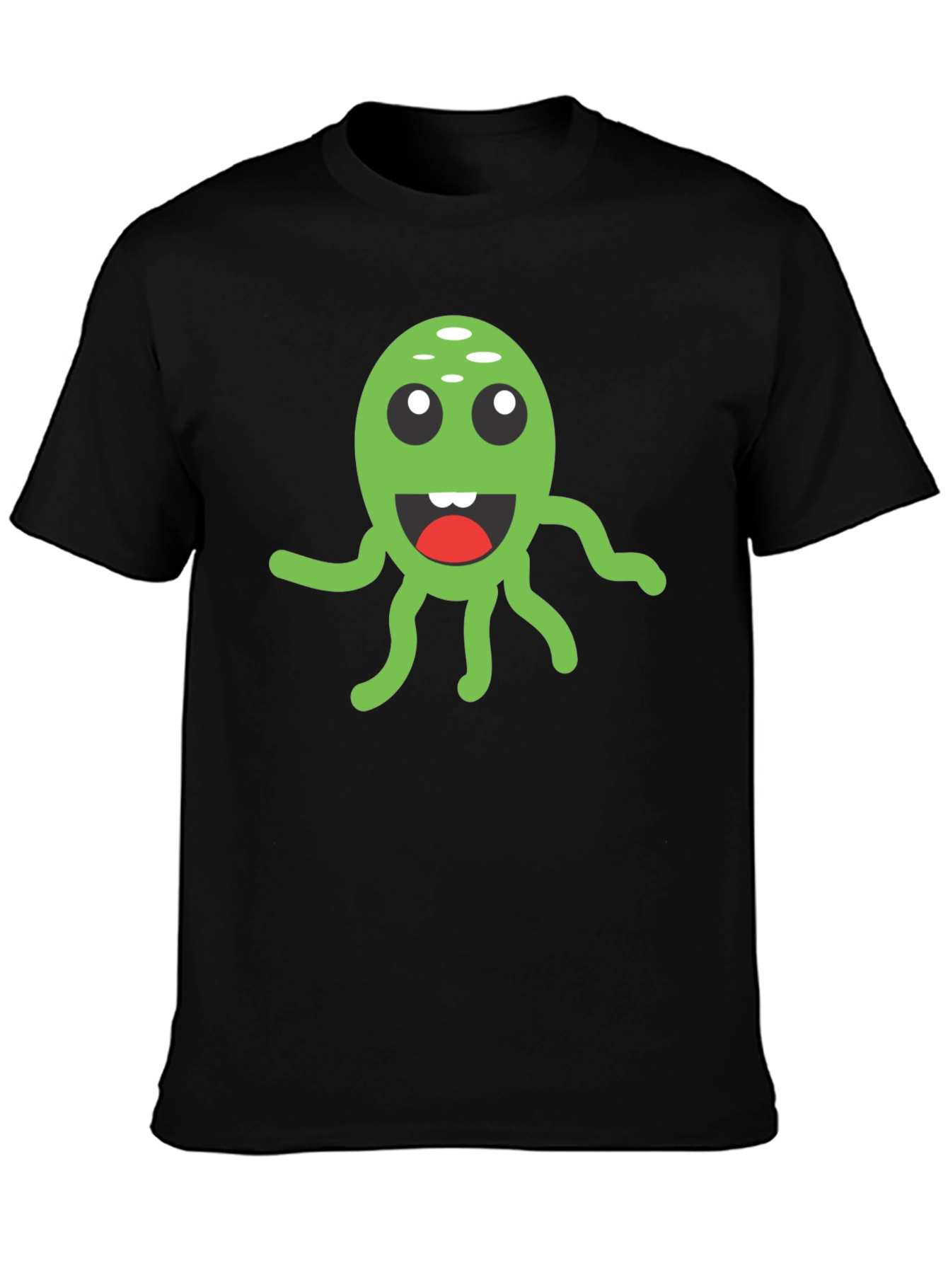 Black Green Alien Graphic Tee - Fun & Unique Design view 3