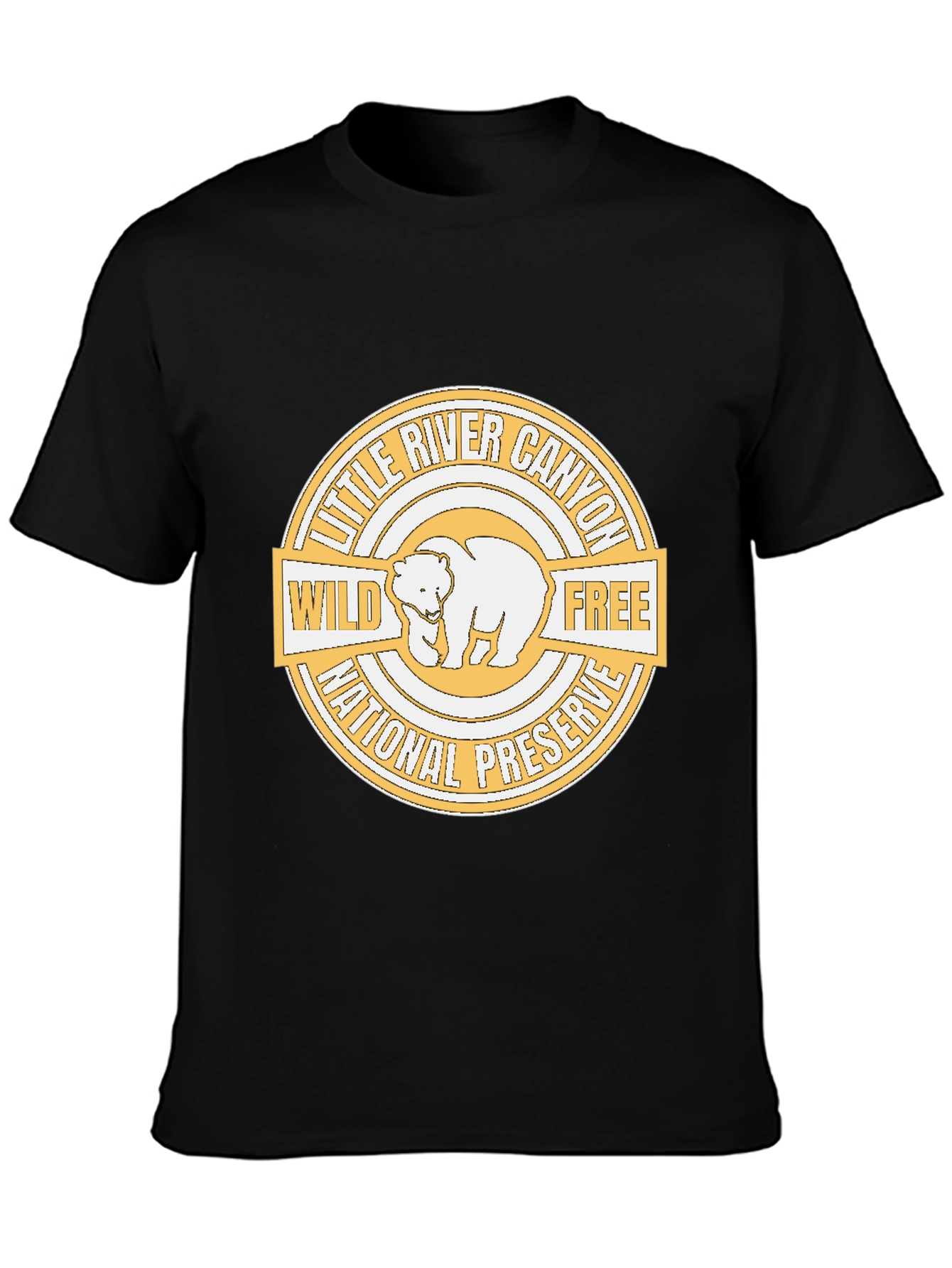 Black Little River Canyon T-Shirt - Wild & Free National Preserve view 3