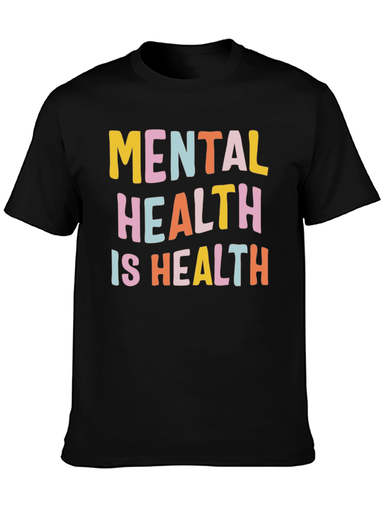 Black Mental Health Is Health Graphic Tee - Black view 3