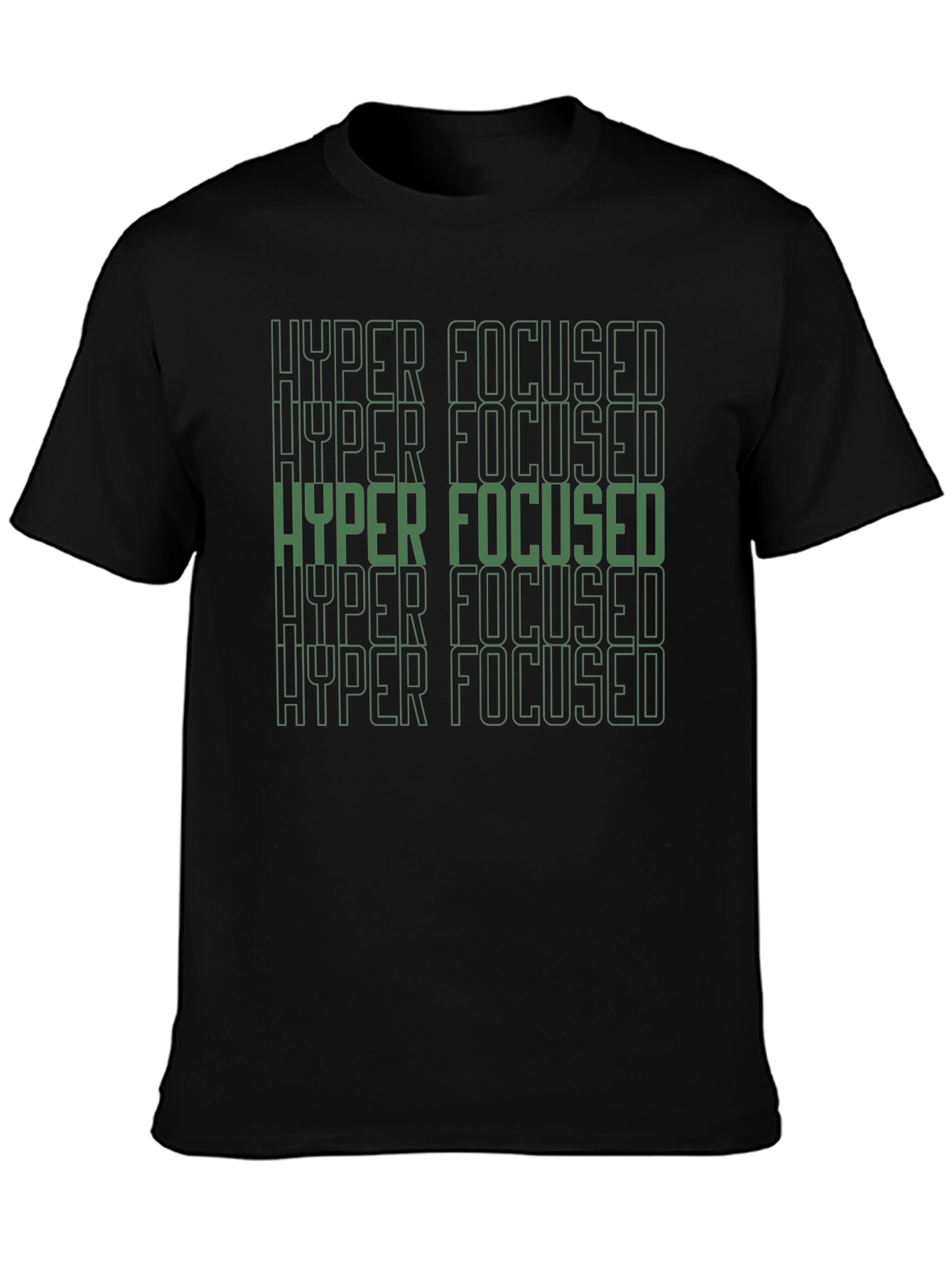 Black Hyper Focused Graphic Tee - Men's Black T-Shirt view 3