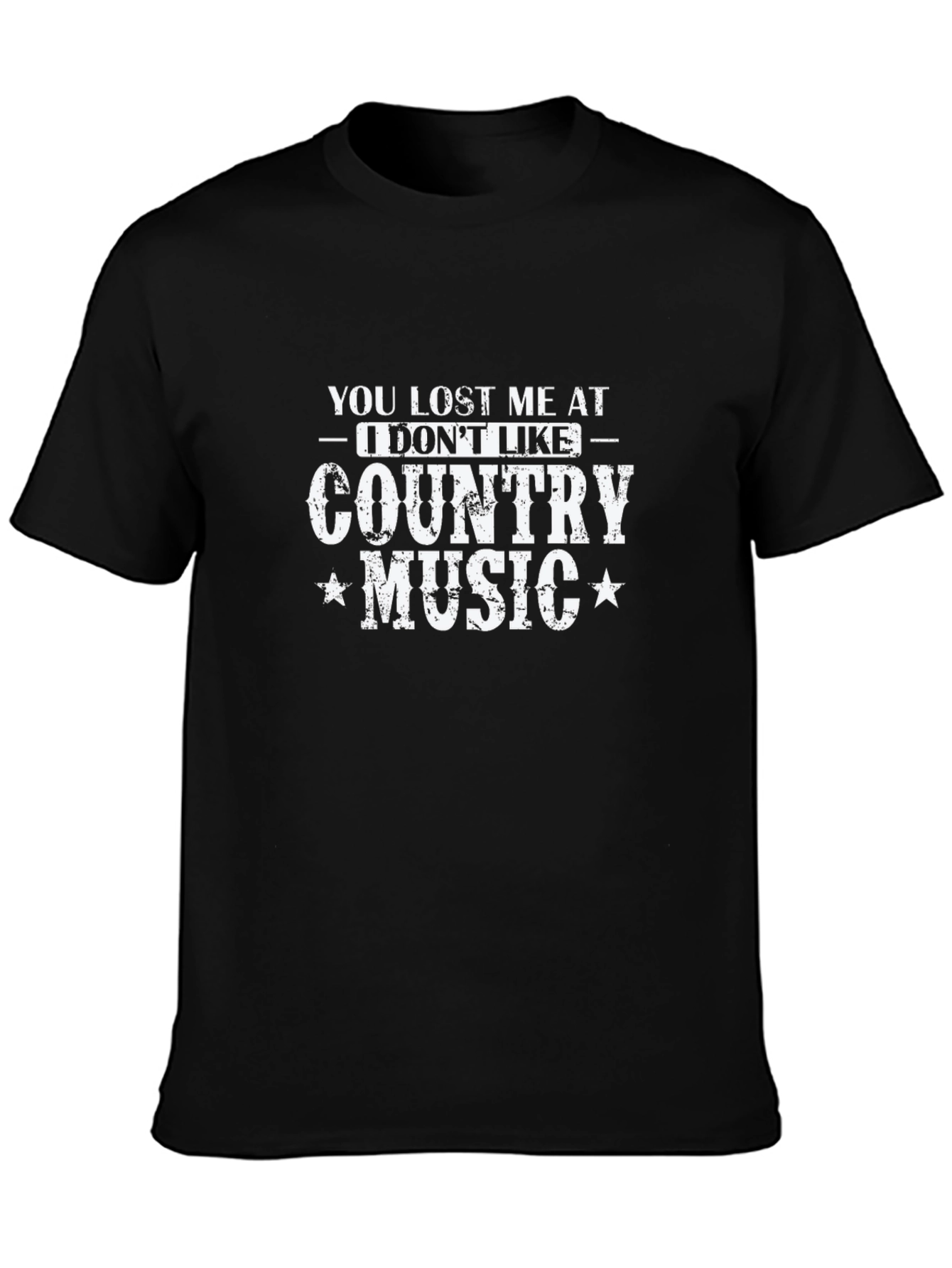 Black You Lost Me at Country Music Graphic Tee view 3