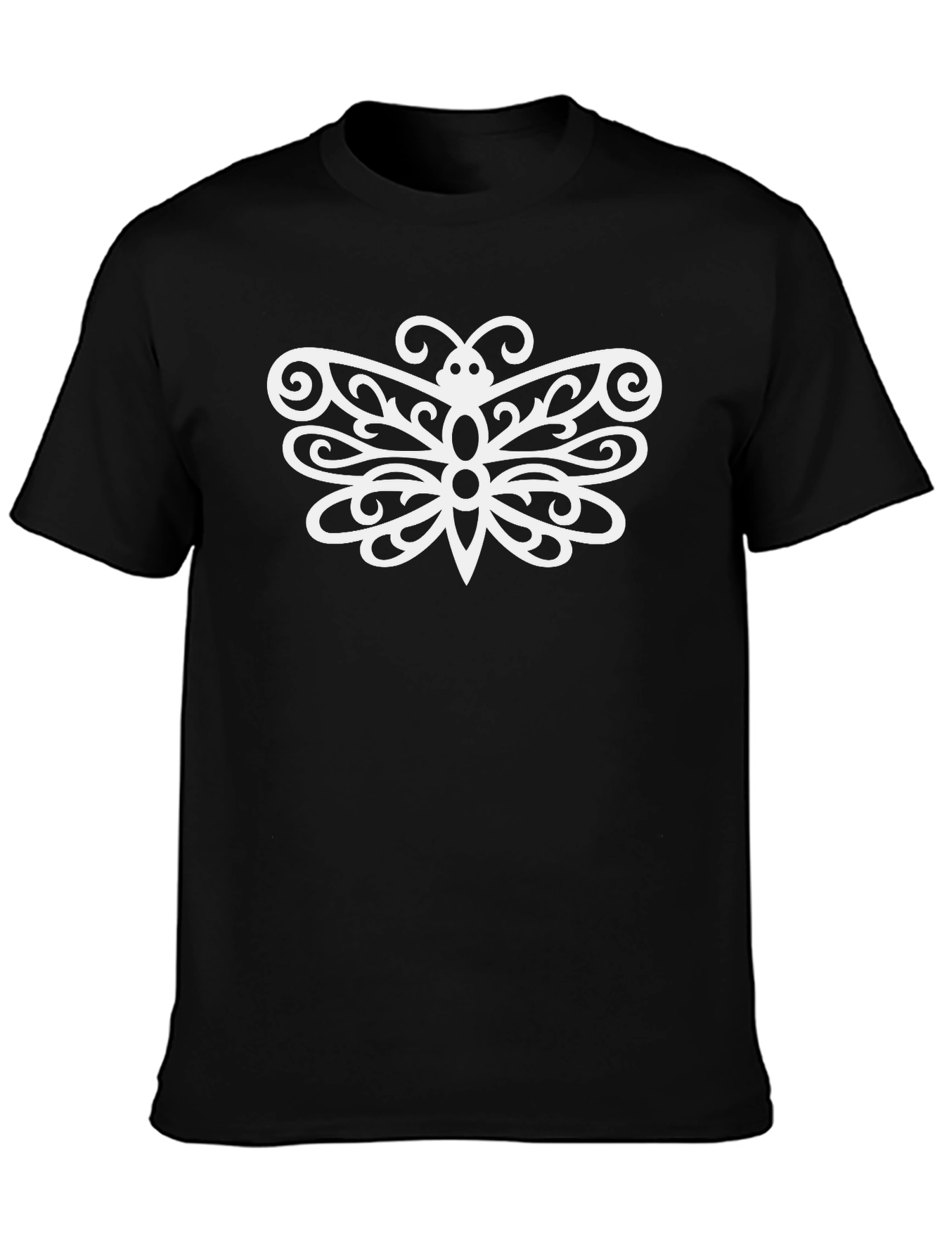 Black Butterfly Graphic Tee - Stylish Black T-Shirt view 3
