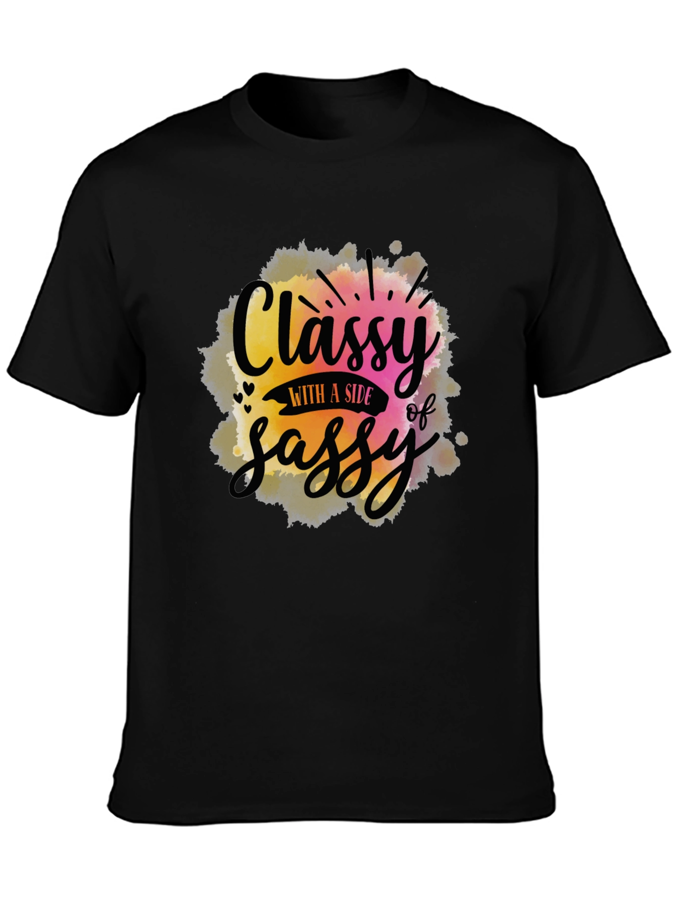 Black Classy With A Side of Sassy Graphic Tee view 3