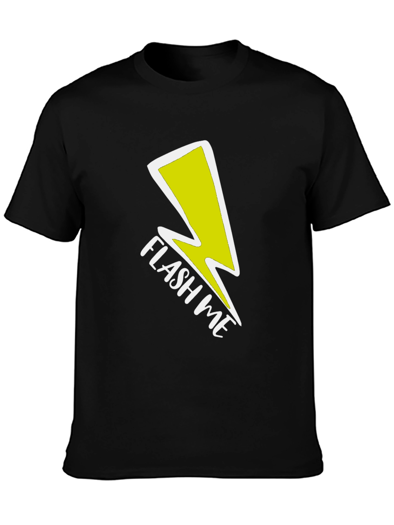 Black Flash Me Graphic Tee - Bold Statement Shirt view 3