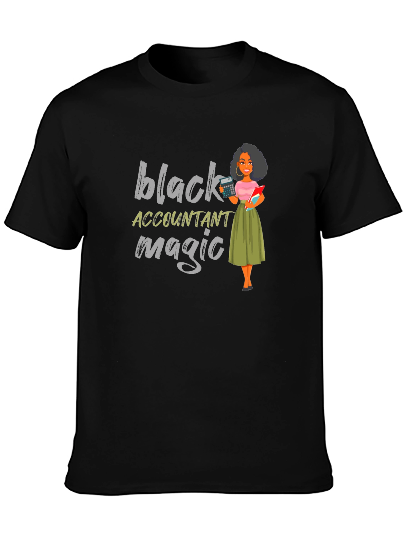 Black Black Accountant Magic T-Shirt view 3