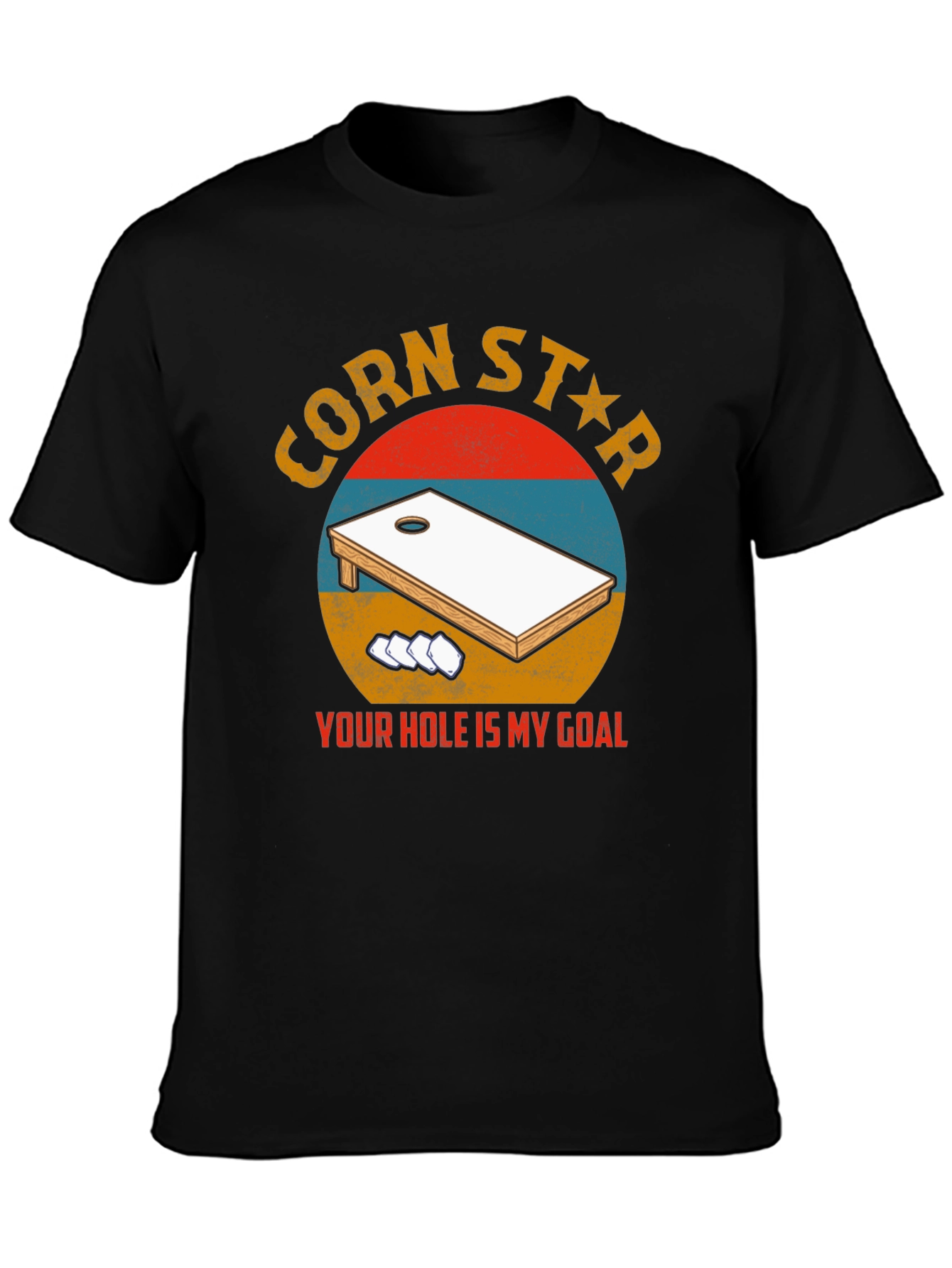 Black Corn Star T-Shirt - Your Hole Is My Goal view 3