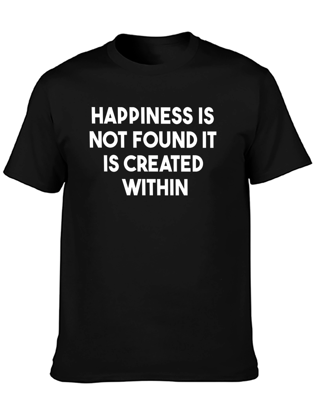 Black Happiness Created Within T-Shirt view 3
