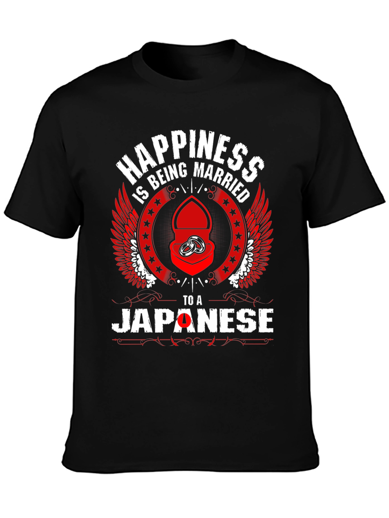 Black Happiness Being Married to a Japanese T-Shirt view 3