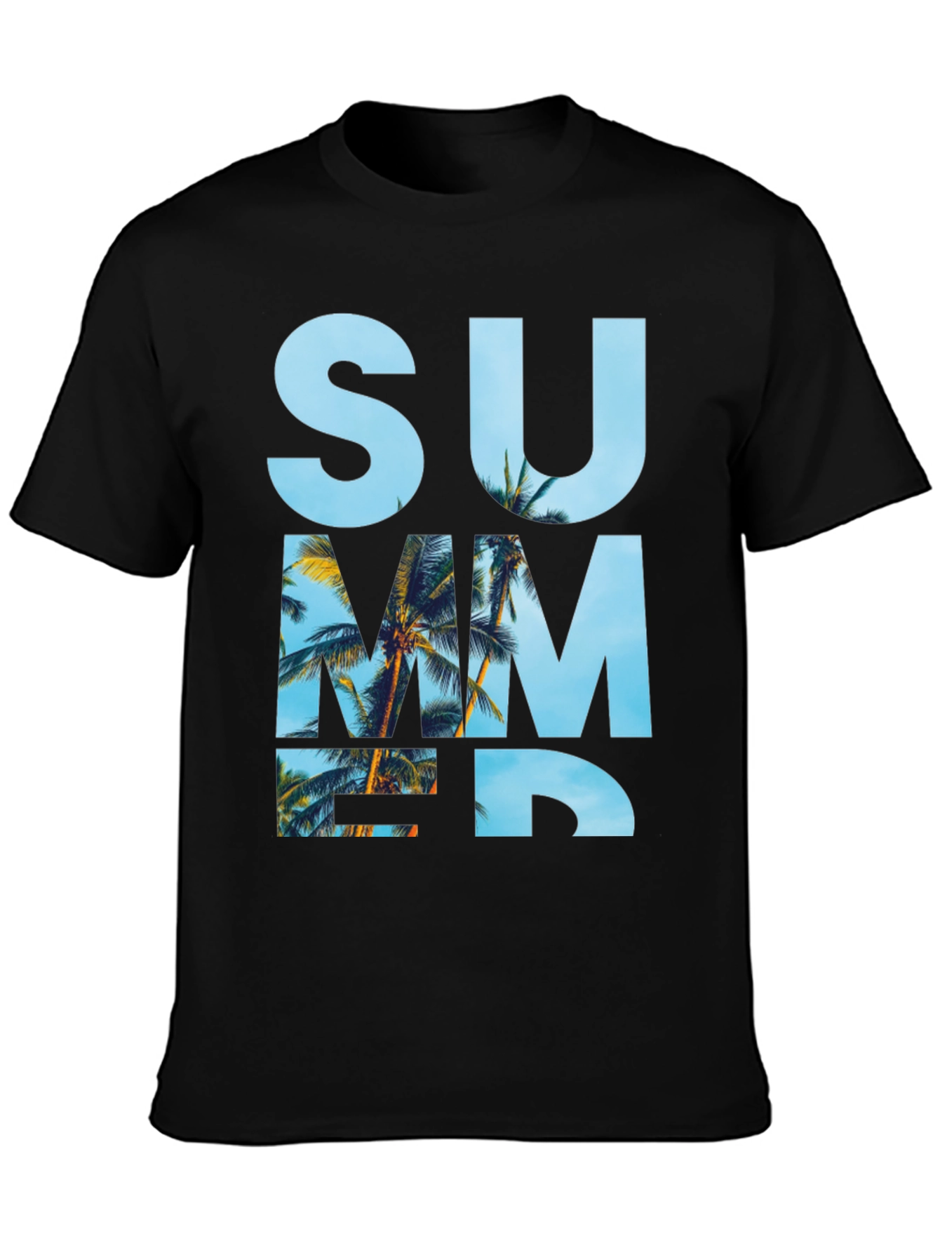 Black Summer Palm Tee view 3