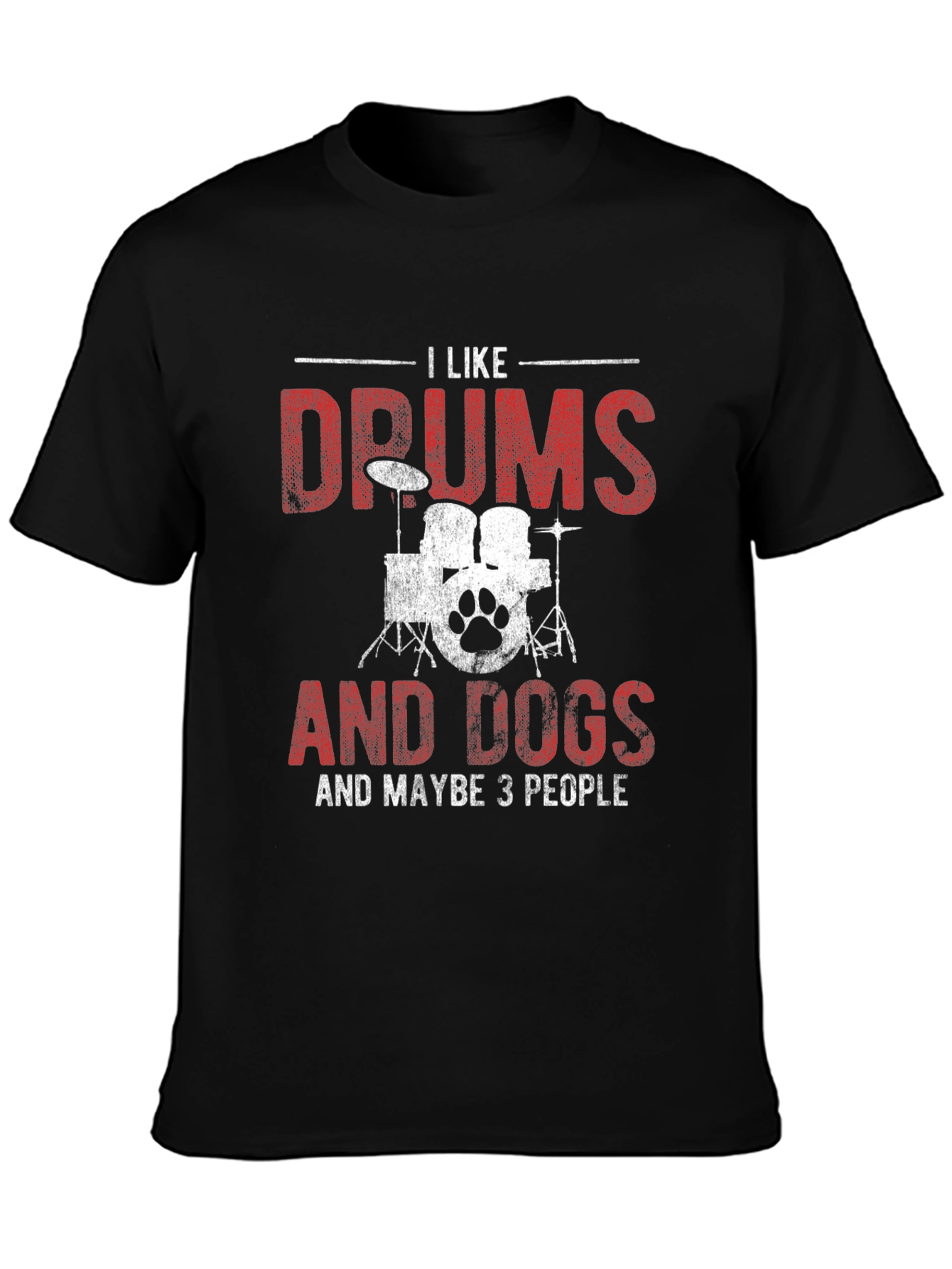Black Drums and Dogs Graphic Tee view 3