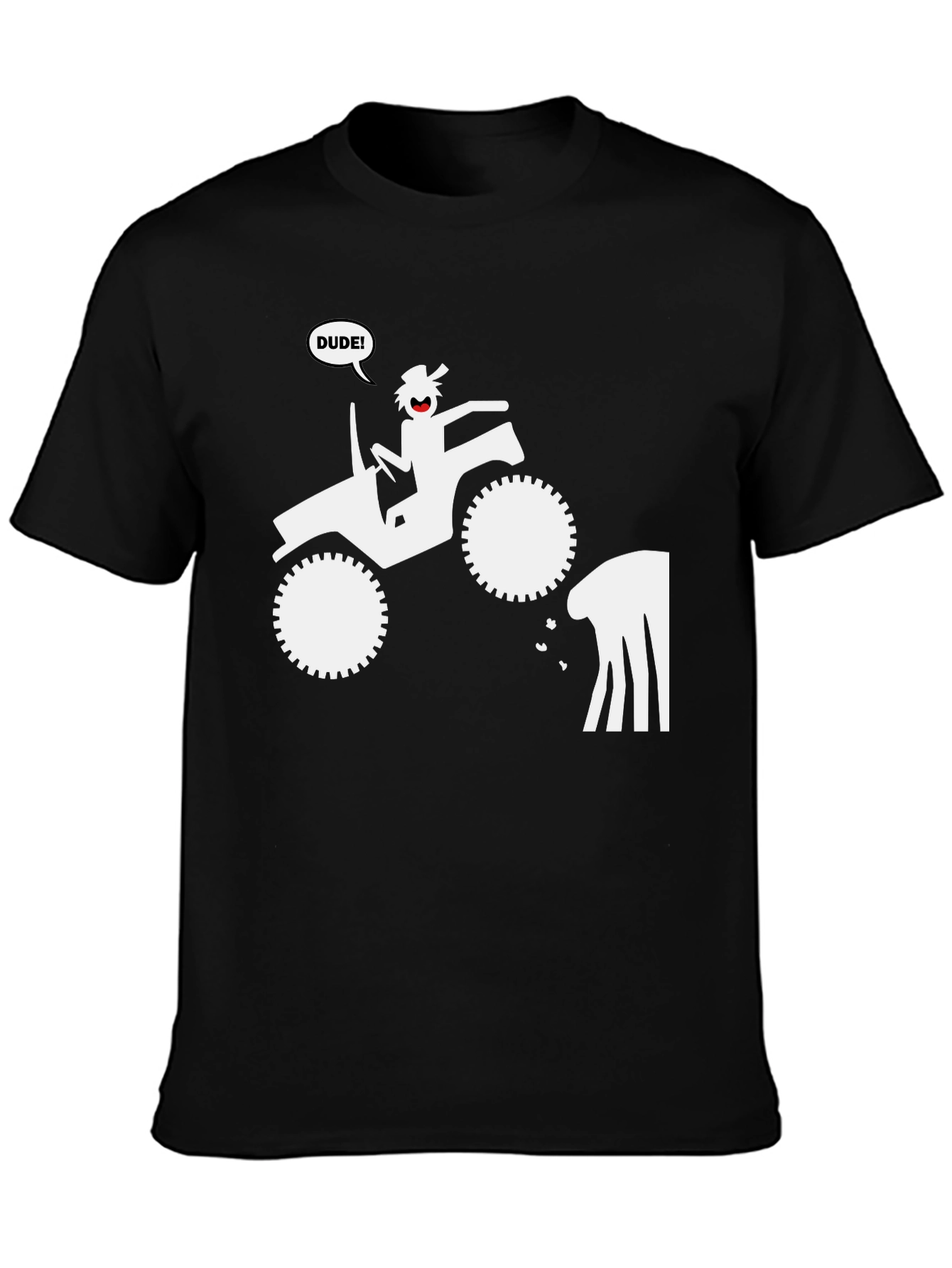 Black Dude Off-Roading T-Shirt view 3