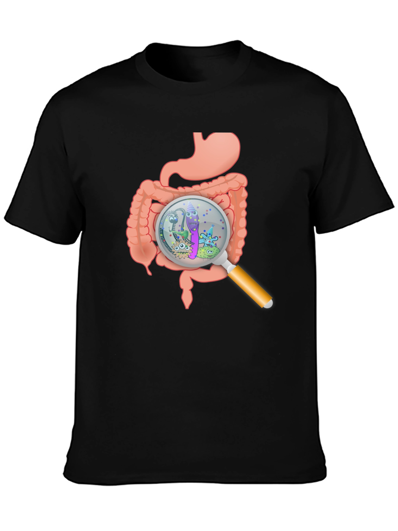 Black Gut Bacteria Graphic T-Shirt view 3