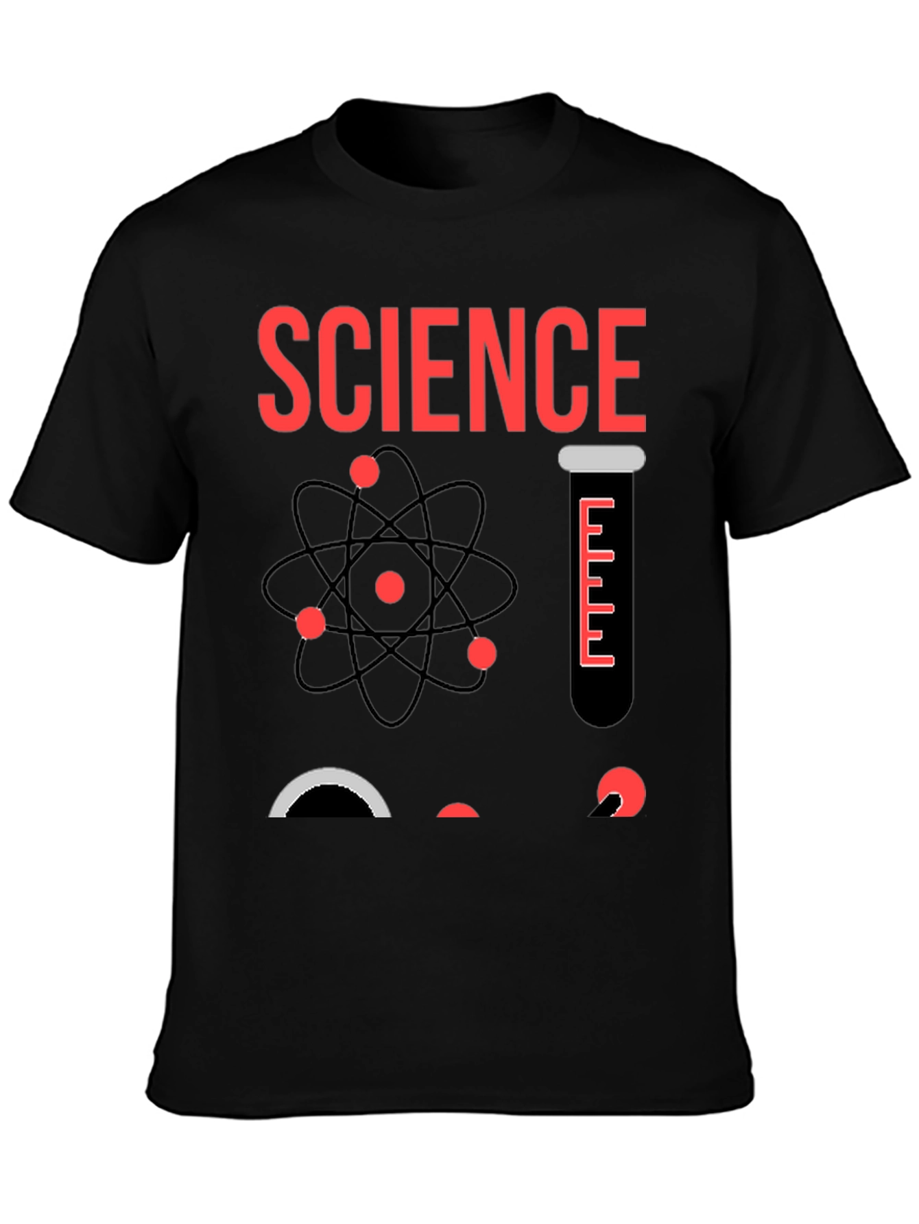 Black Science Graphic T-Shirt - Black Cotton Blend view 3