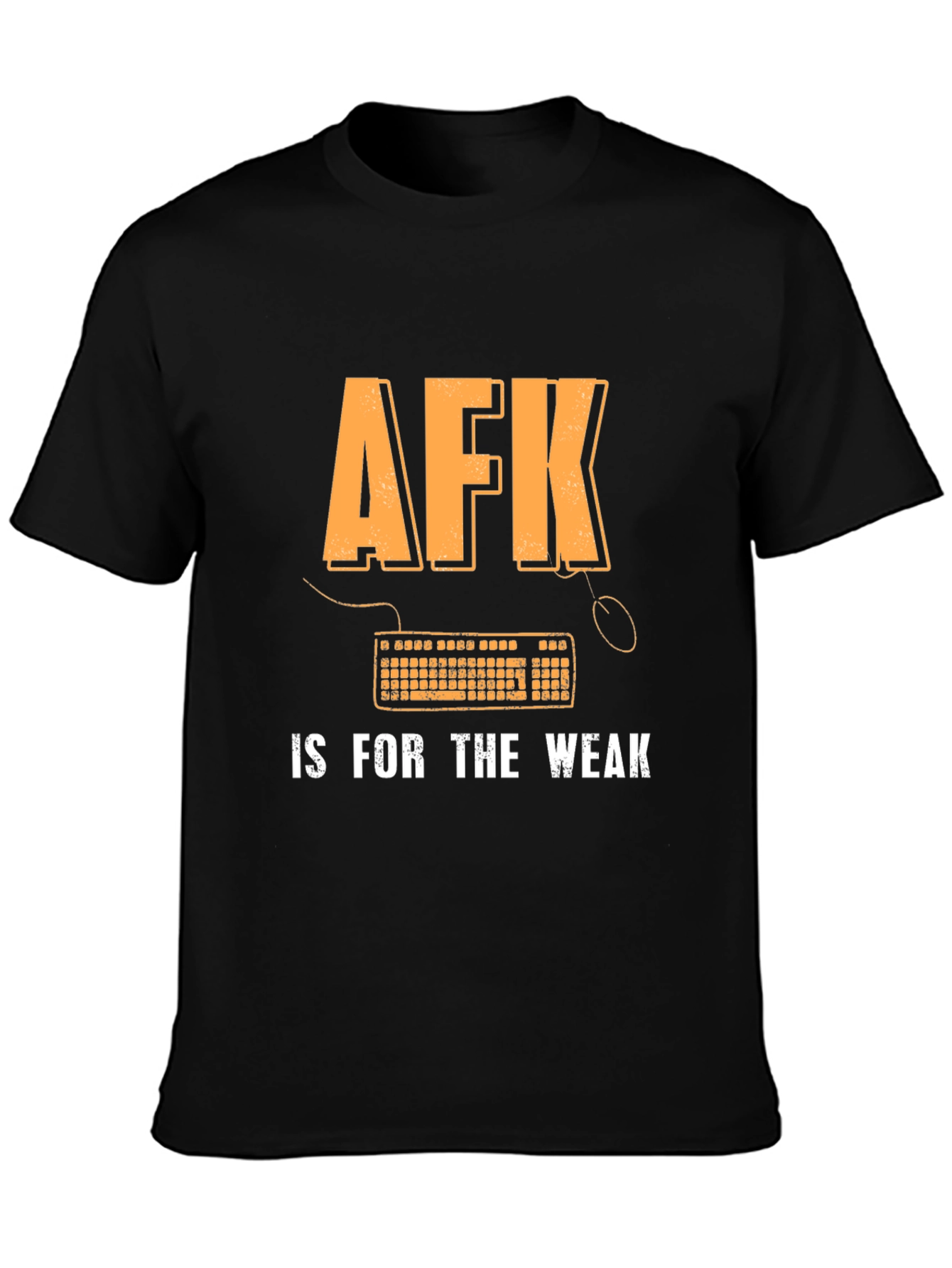 Black AFK is for the Weak Gamer T-Shirt view 3