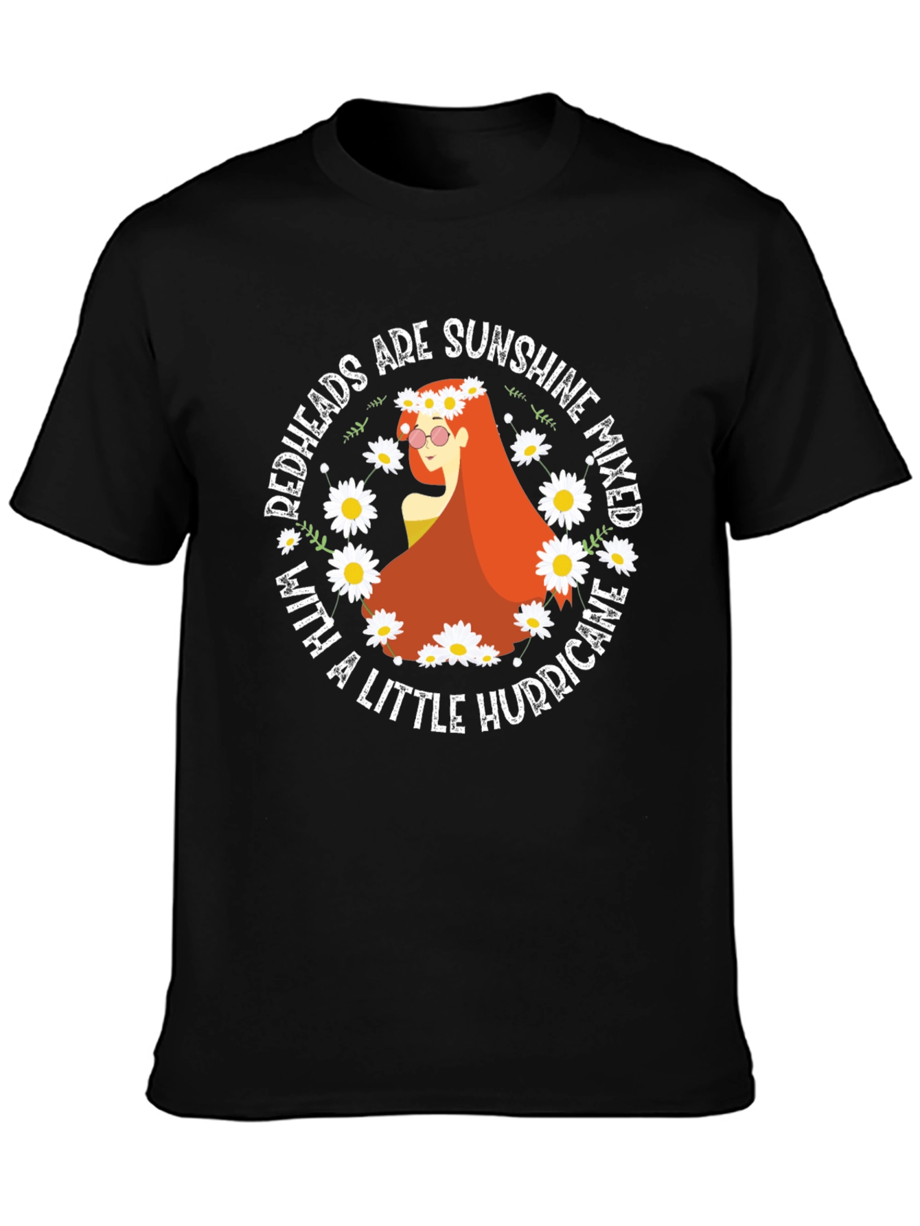 Black Redhead Sunshine Hurricane Graphic Tee view 3