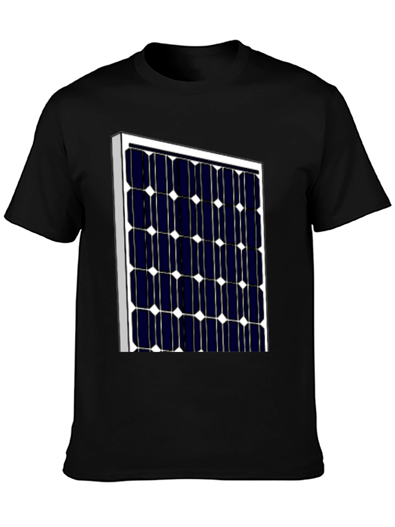 Black Solar Panel Graphic T-Shirt - Eco-Friendly Style view 3