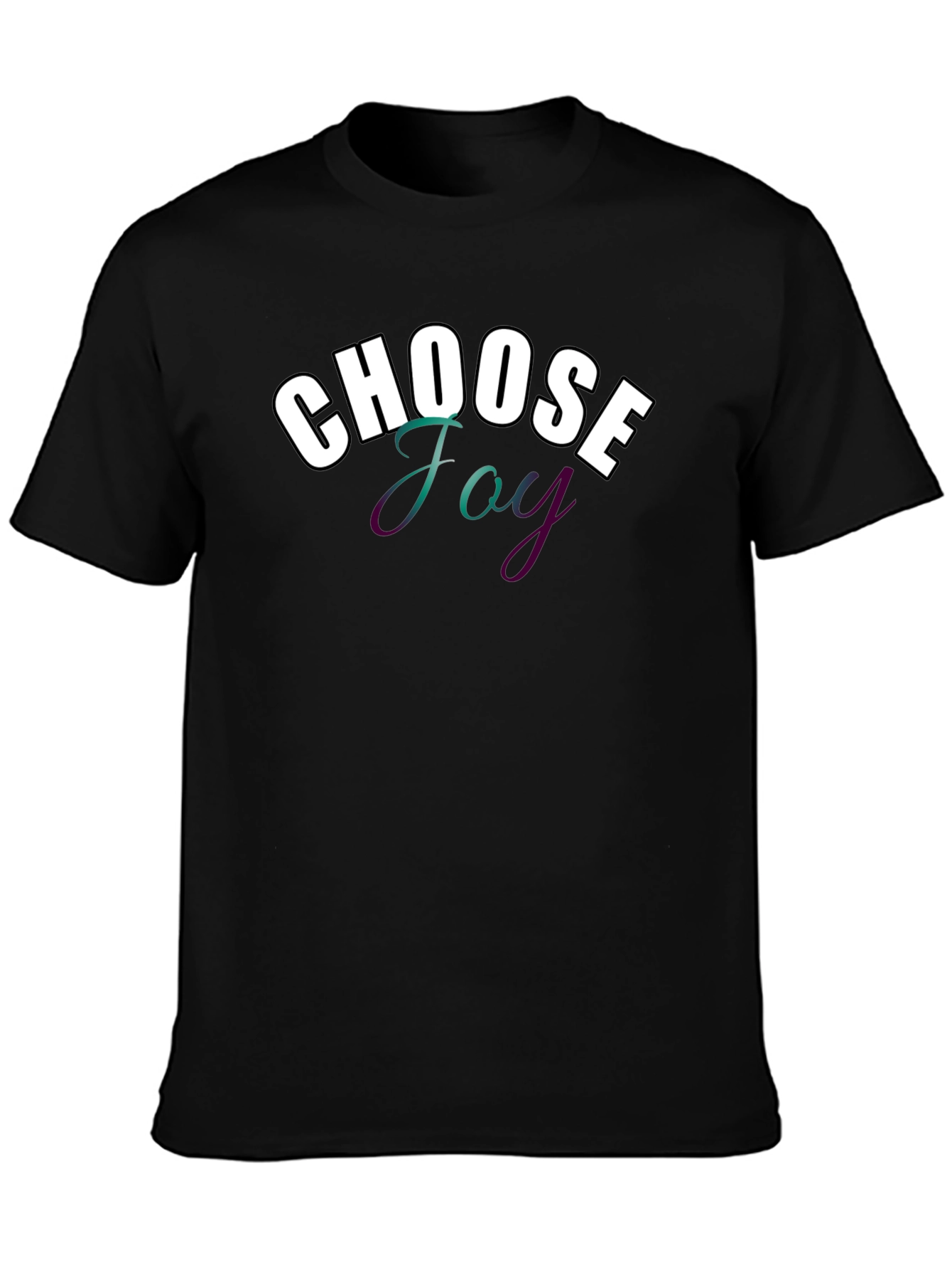 Black Choose Joy Graphic T-Shirt - Black view 3