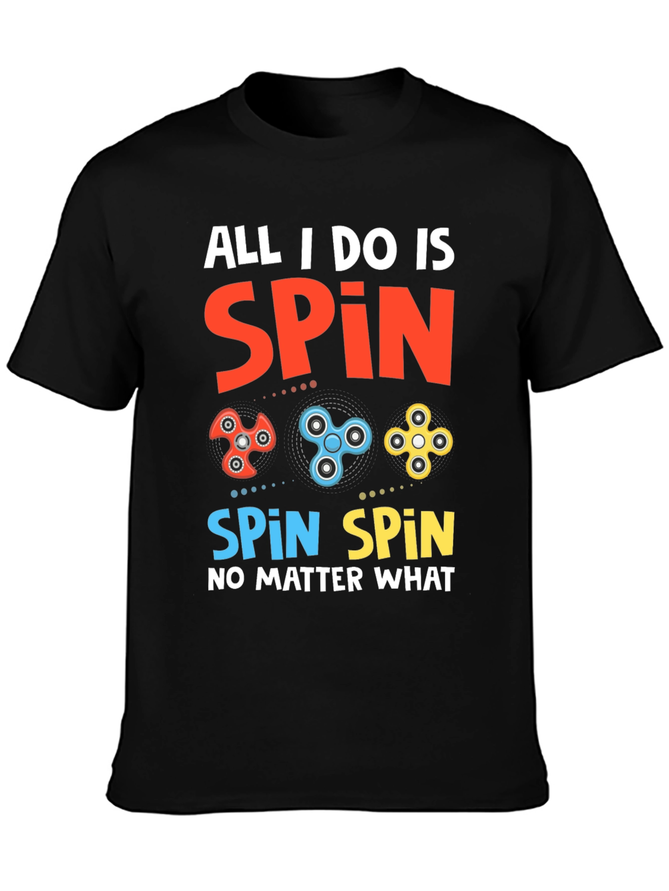 Spin Graphic Tee - Fidget Spinner Design - 3