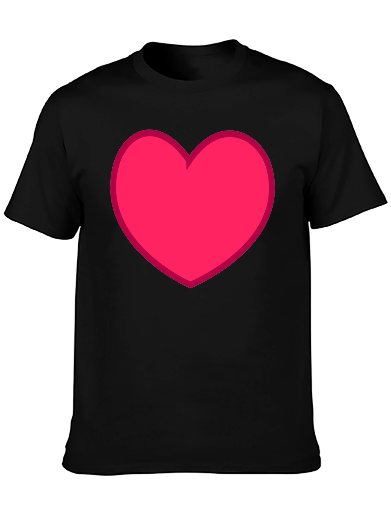 Black Heart Graphic Tee - Black Casual Cotton T-Shirt view 3