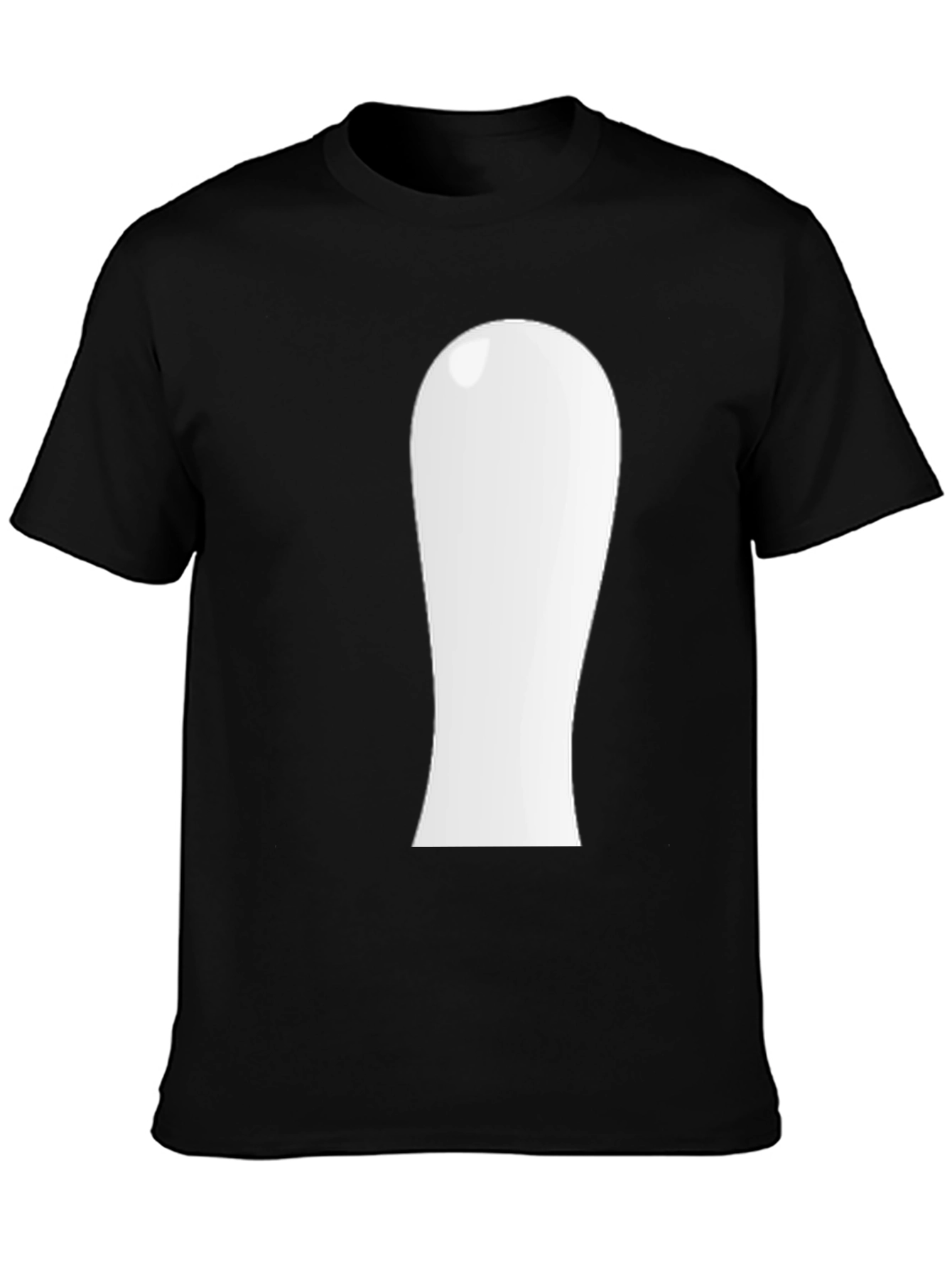 Black Novelty White Blob Graphic Black T-Shirt view 3
