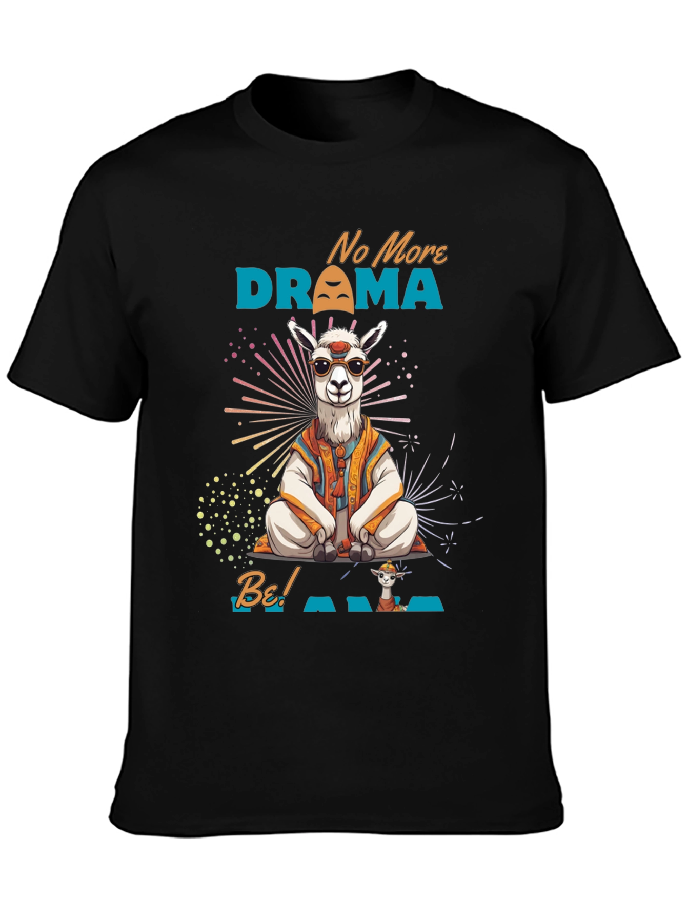 Black No More Drama Llama Men's T-Shirt view 3