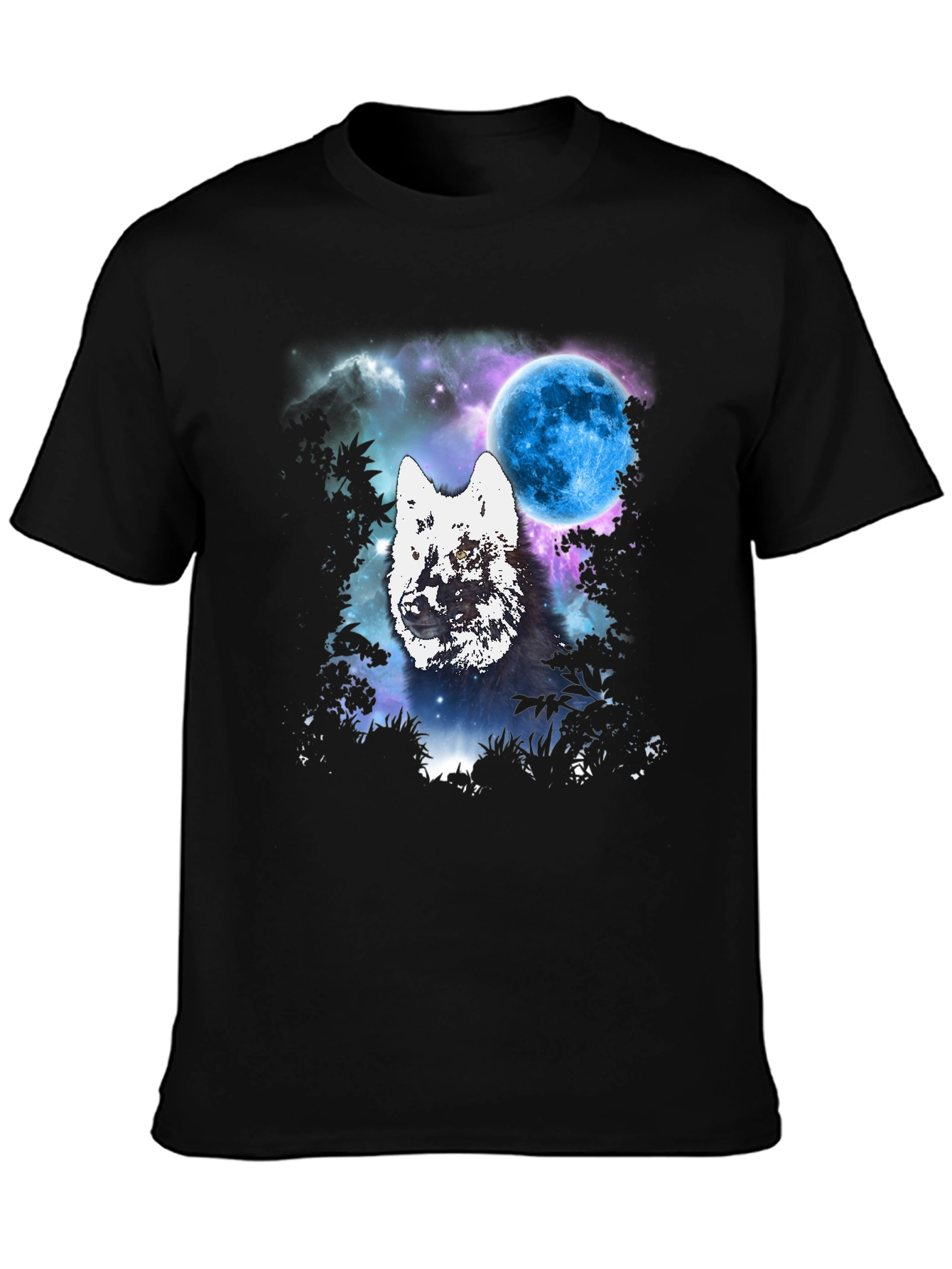 Black Wolf Moon Graphic Tee view 3