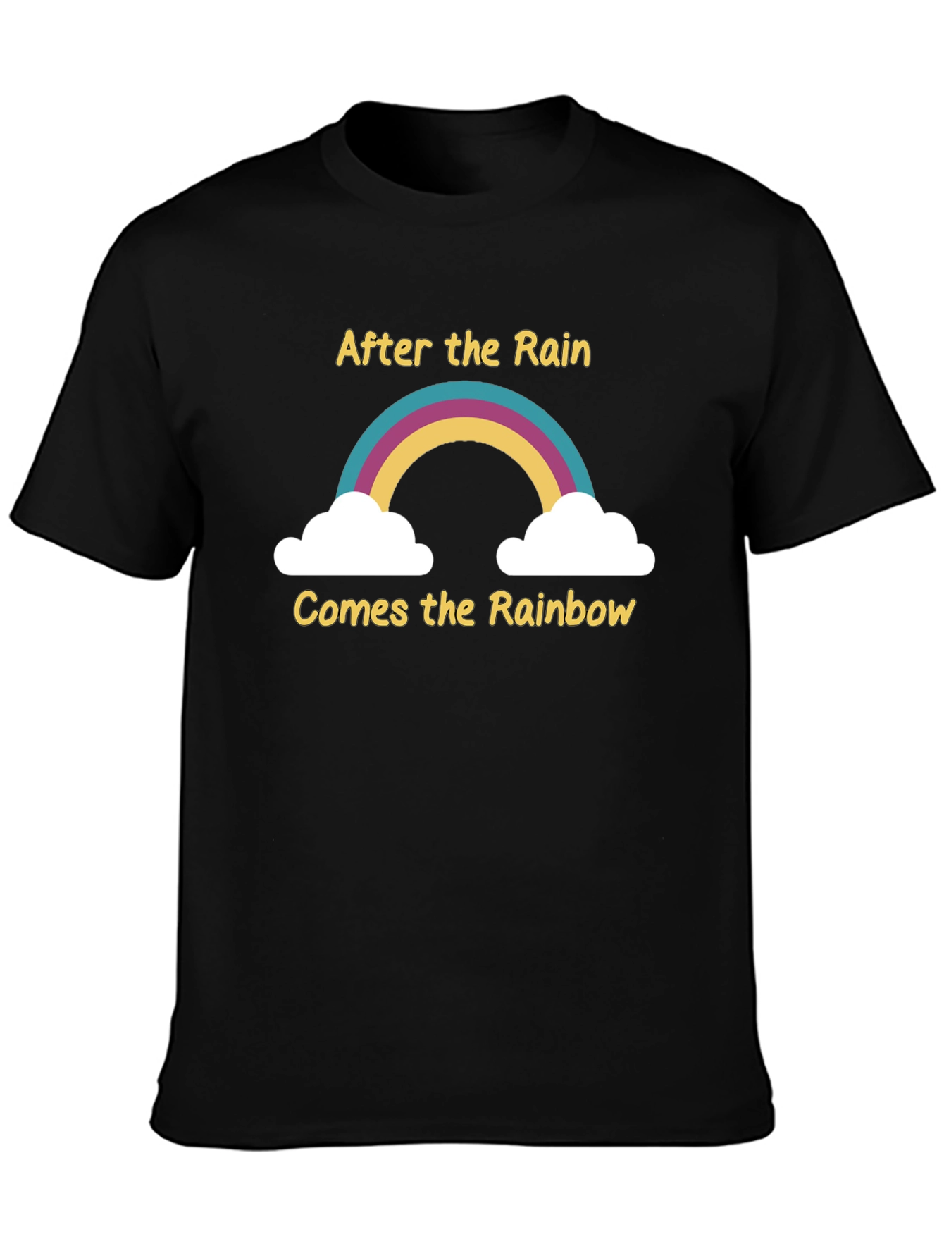 Black Rainbow T-Shirt - After the Rain Graphic Tee view 3