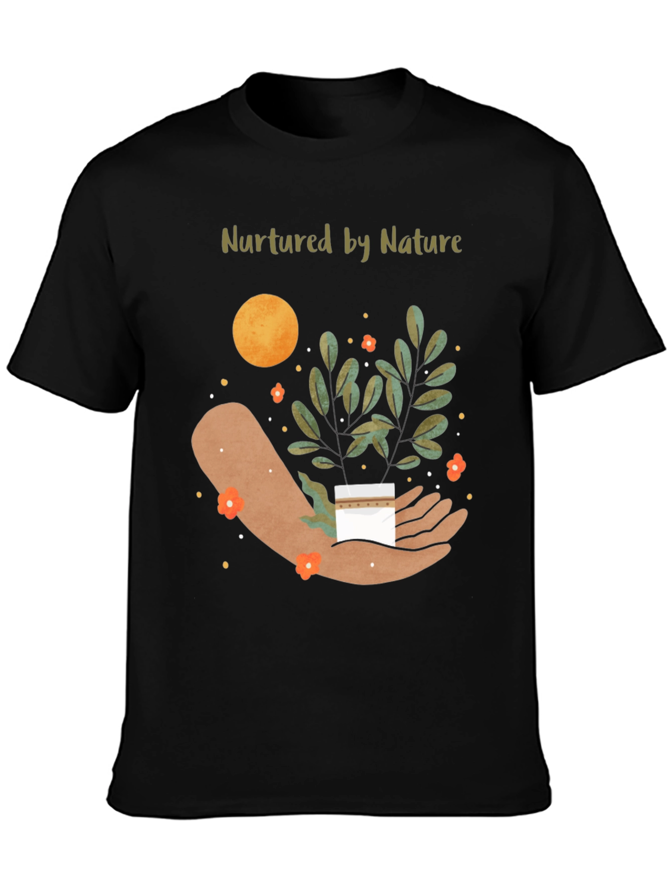 Black Nurtured By Nature Graphic T-Shirt view 3