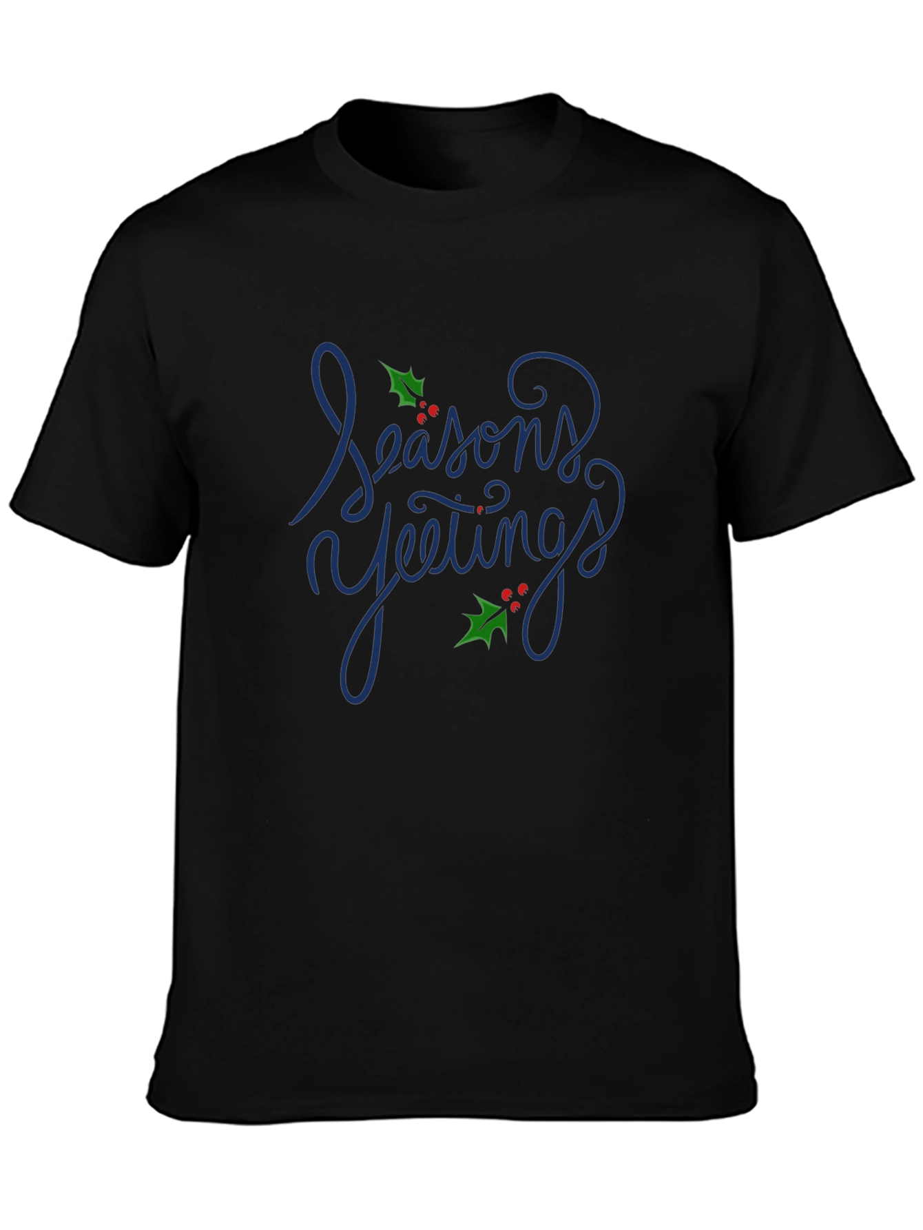 Black Seasons Yeetings T-Shirt - Holiday Funny Tee view 3
