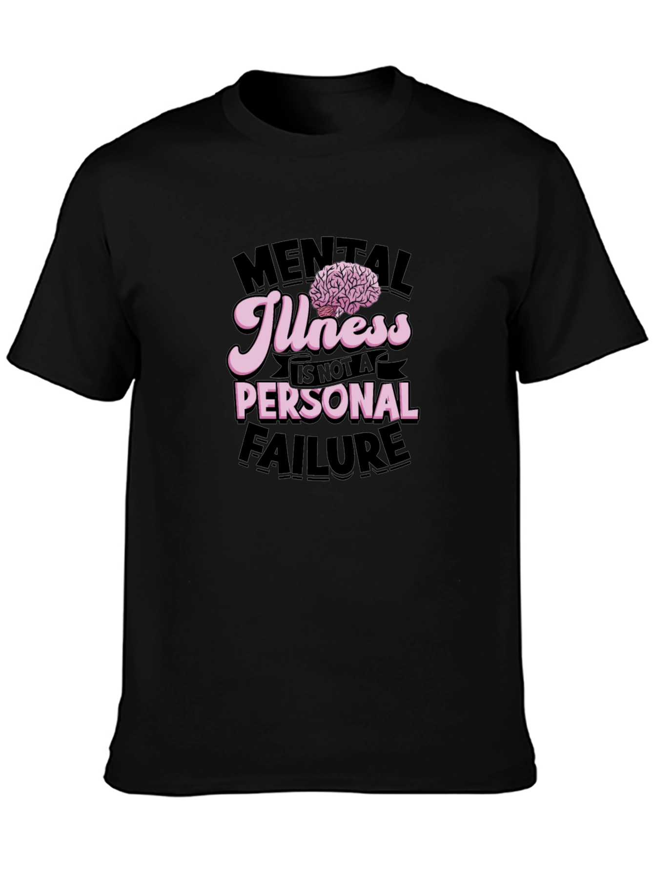 Black Mental Illness Awareness Graphic Tee view 3