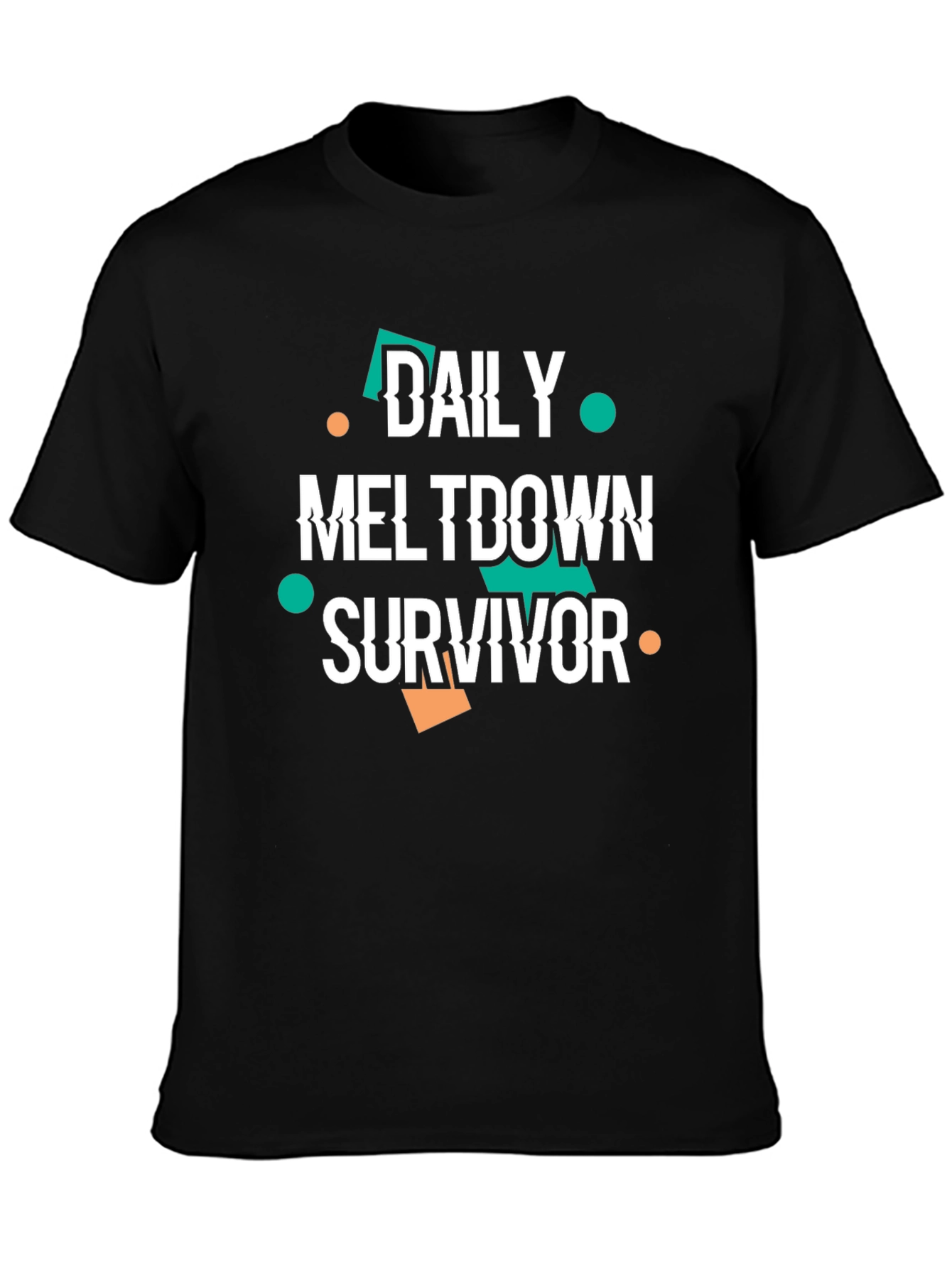 Black Daily Meltdown Survivor Graphic Tee view 3