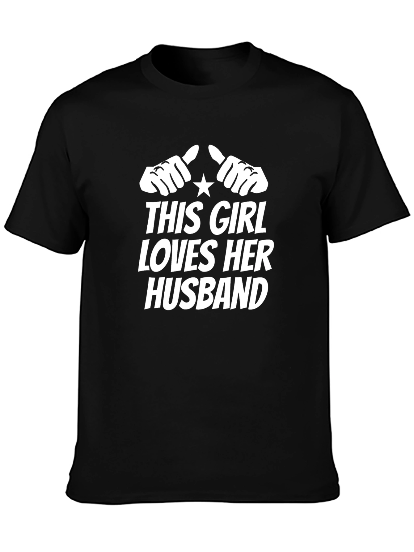 Black This Girl Loves Her Husband T-Shirt view 3