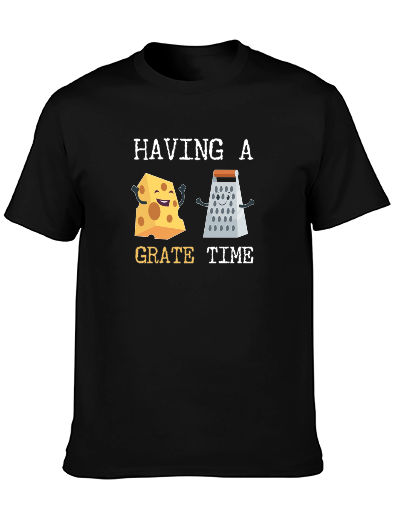 Black Funny Cheese Grater Humor Graphic Tee view 3