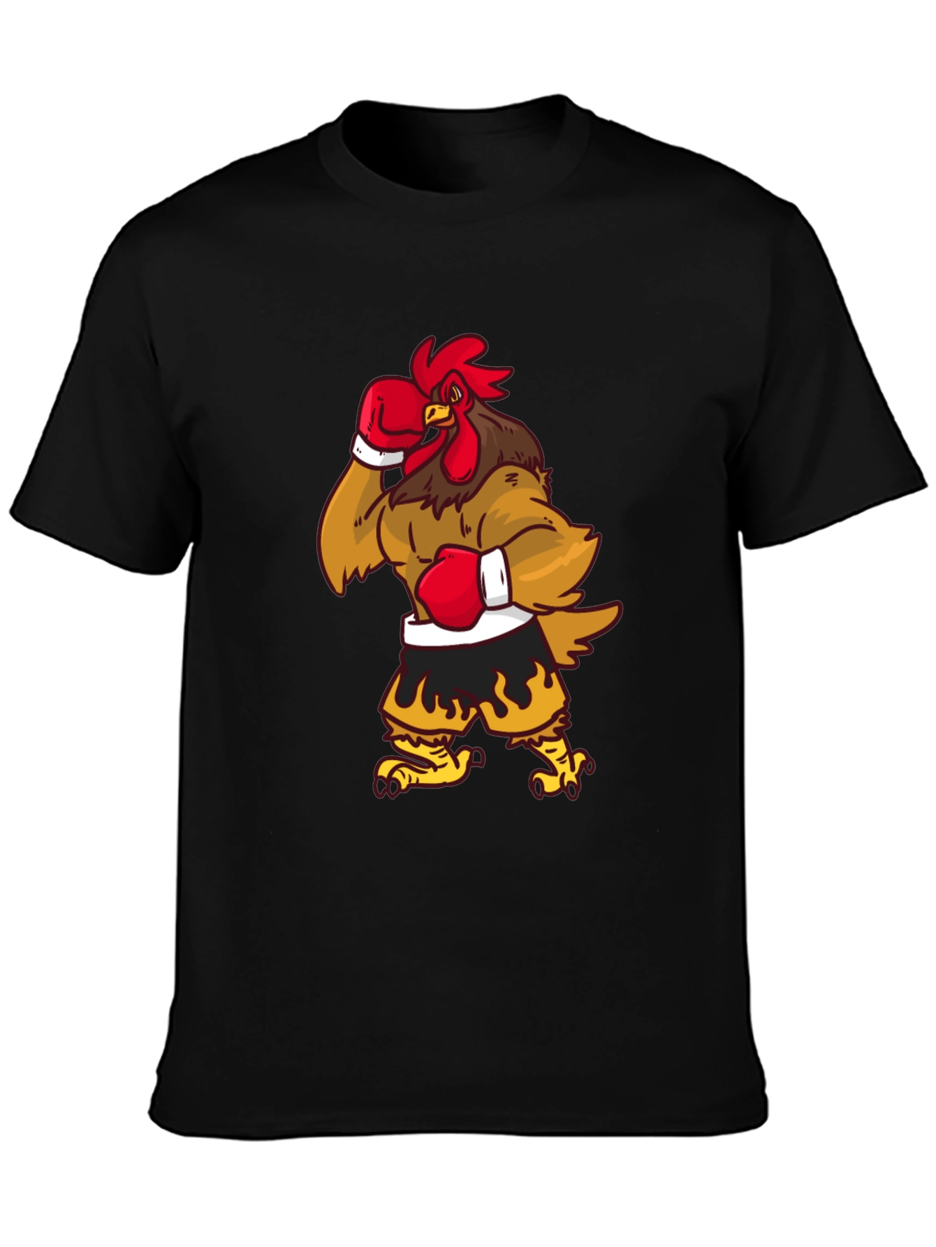 Black Rooster Boxer Black T-Shirt view 3