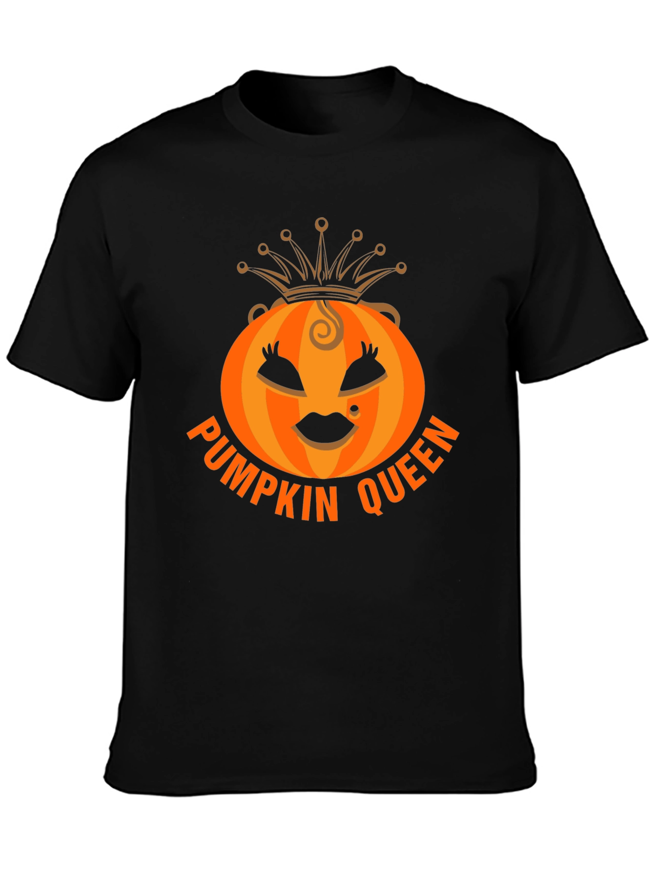 Black Pumpkin Queen Graphic Tee - Halloween Apparel view 3