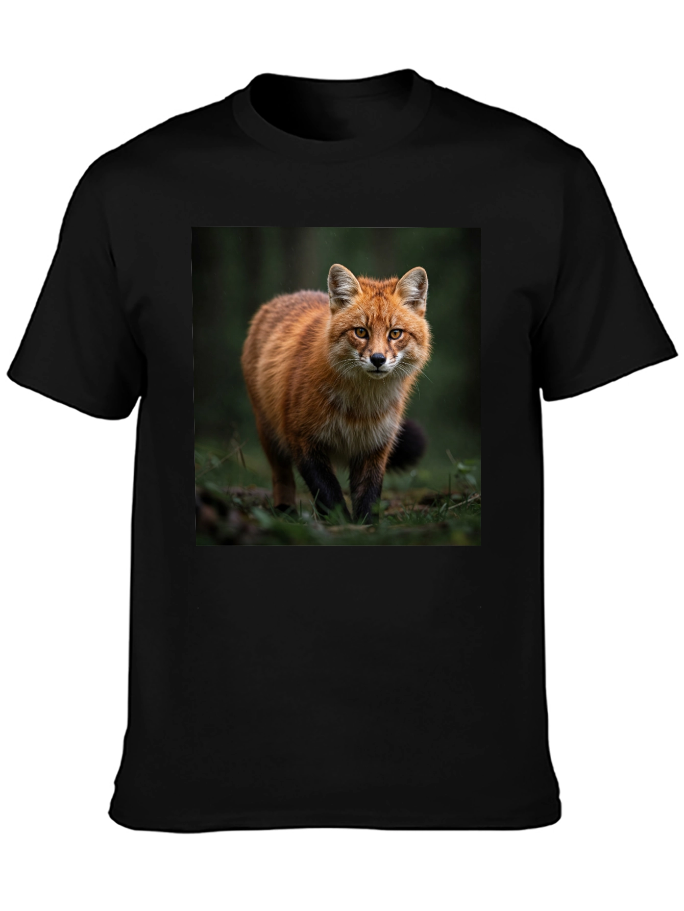 Black Fox Graphic T-Shirt - Nature Lover Tee view 3