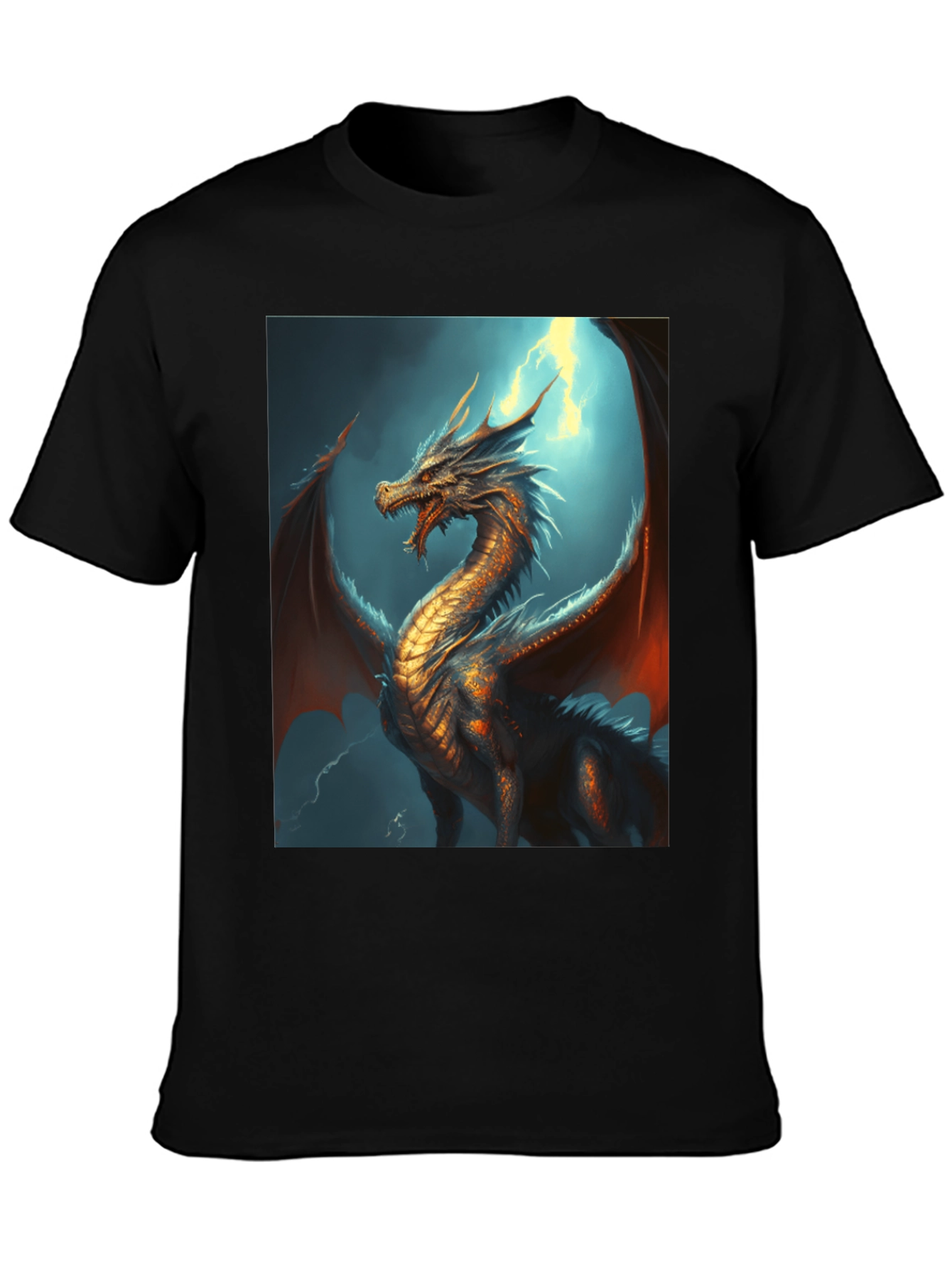 Black Dragon Graphic Tee - Fantasy Style view 3