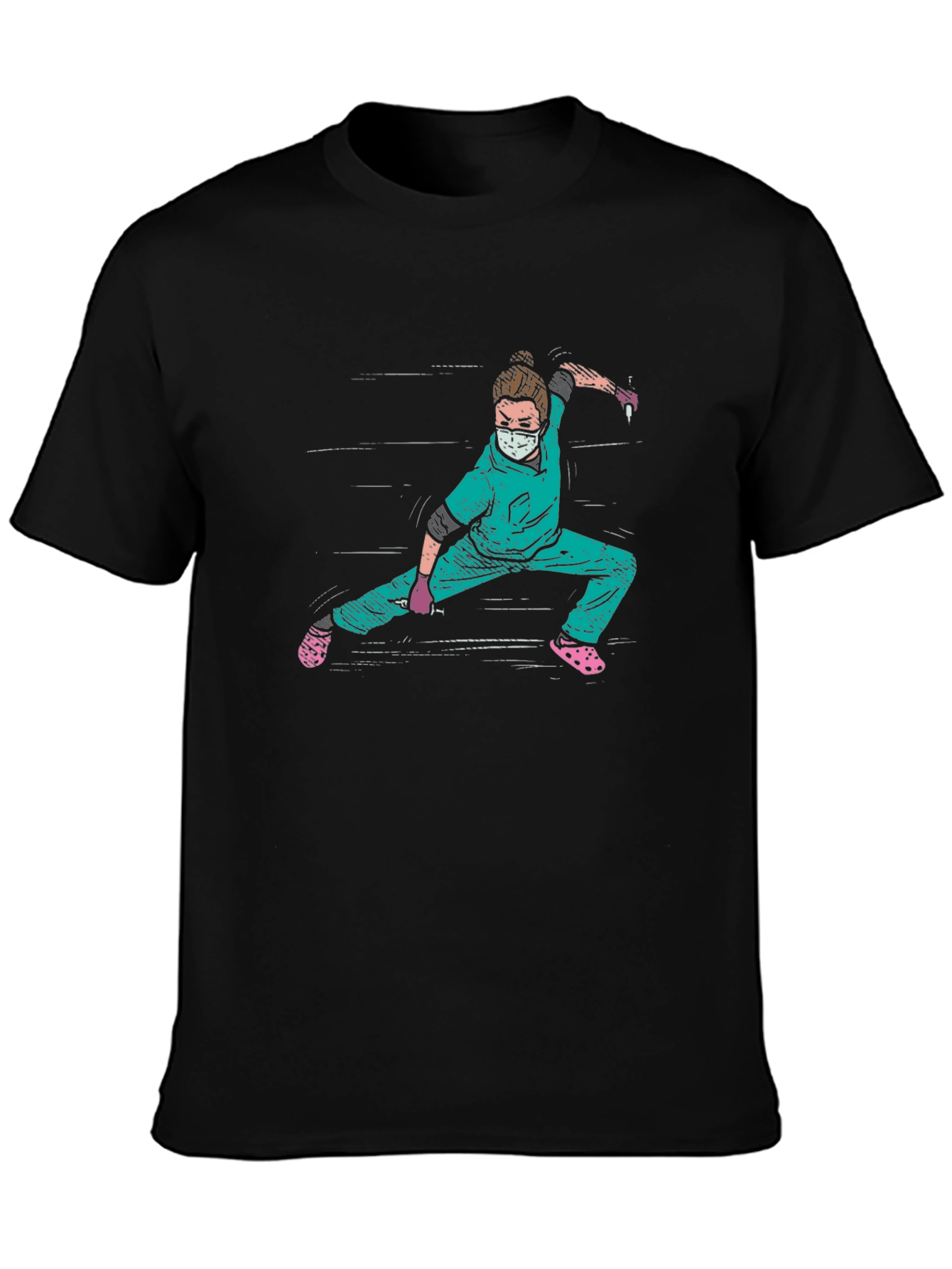 Nurse Ninja Graphic Tee - Unique Medical Hero Design - 3