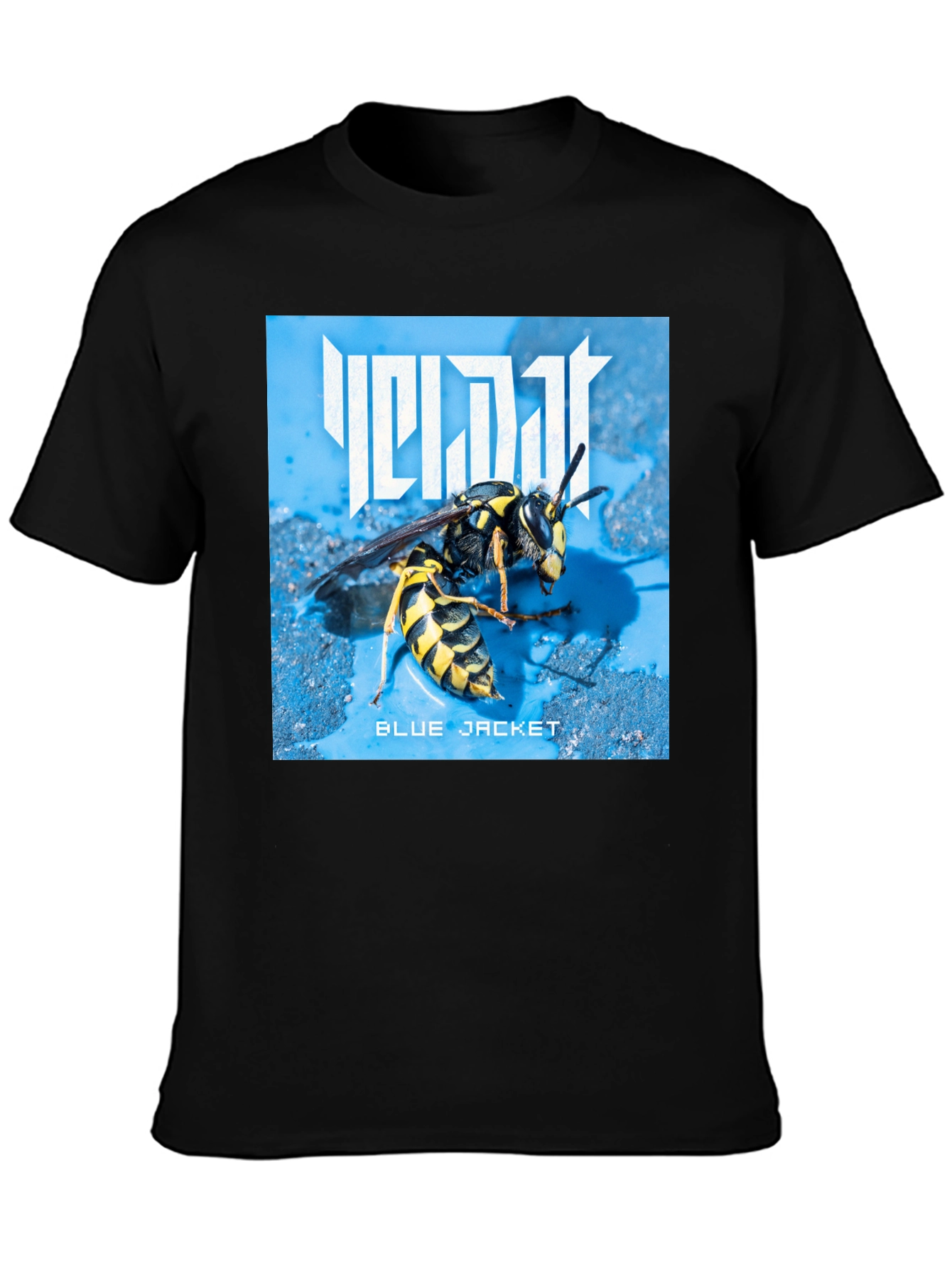 Black Blue Jacket Wasp Graphic T-Shirt view 3