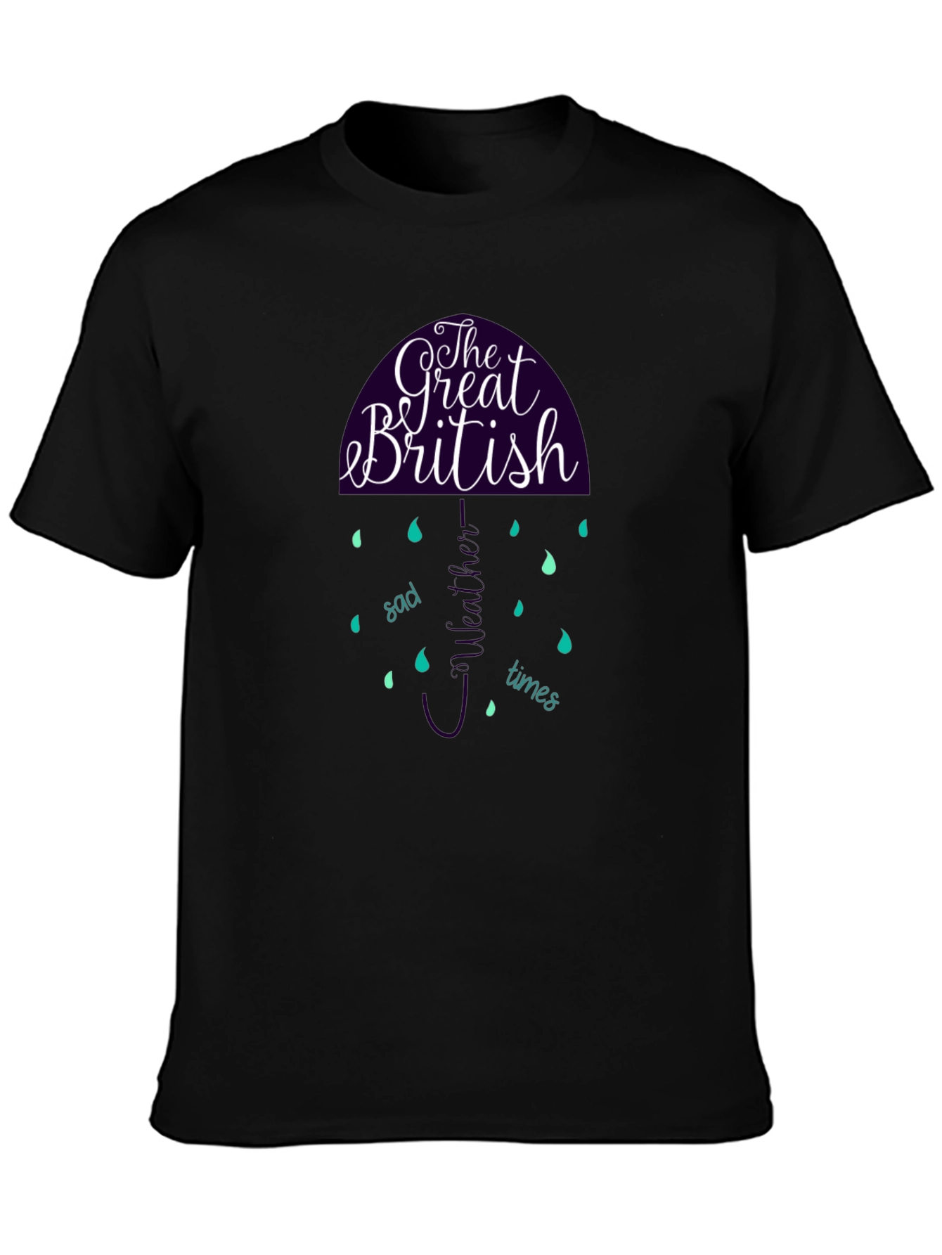 Black The Great British Weather Graphic T-Shirt view 3