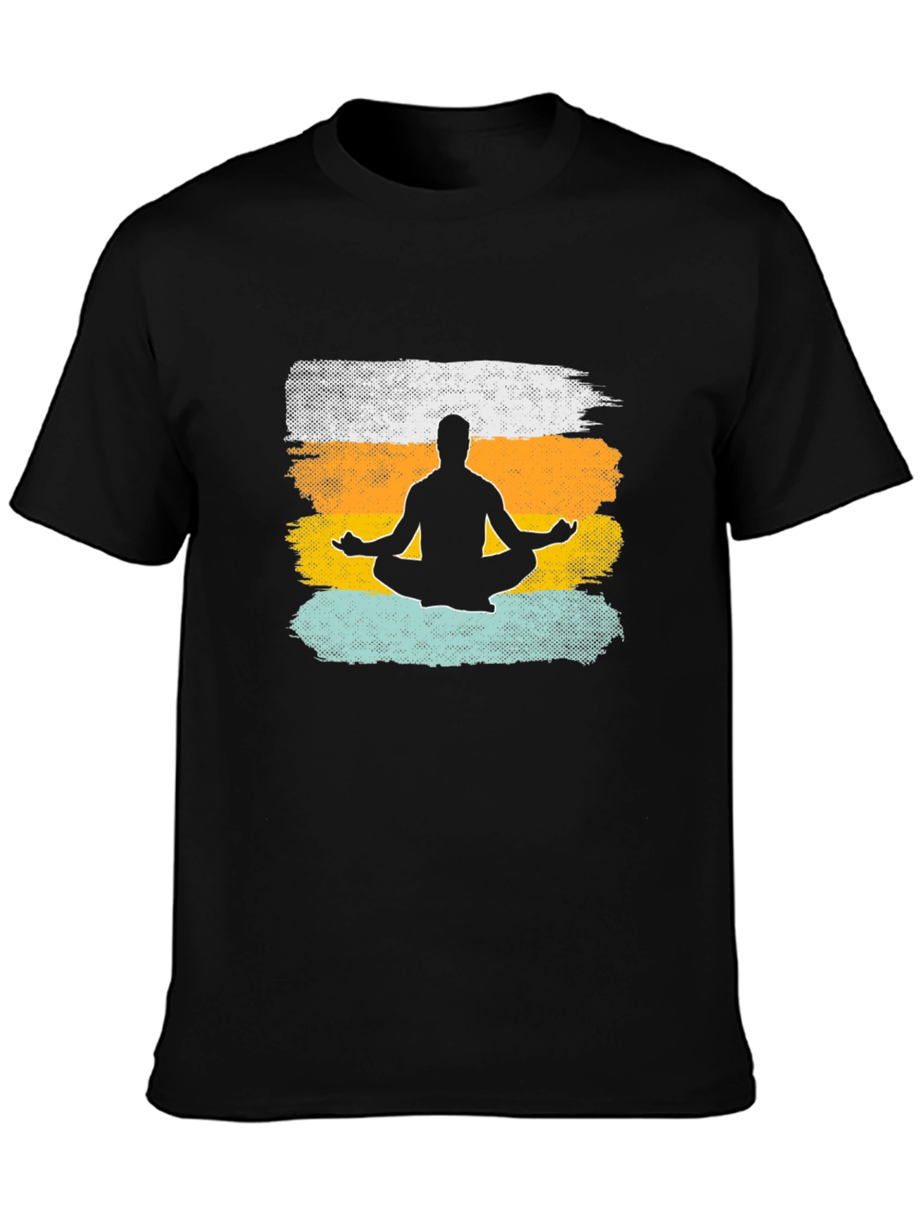 Black Zen Meditation T-Shirt - Relaxed Fit view 3