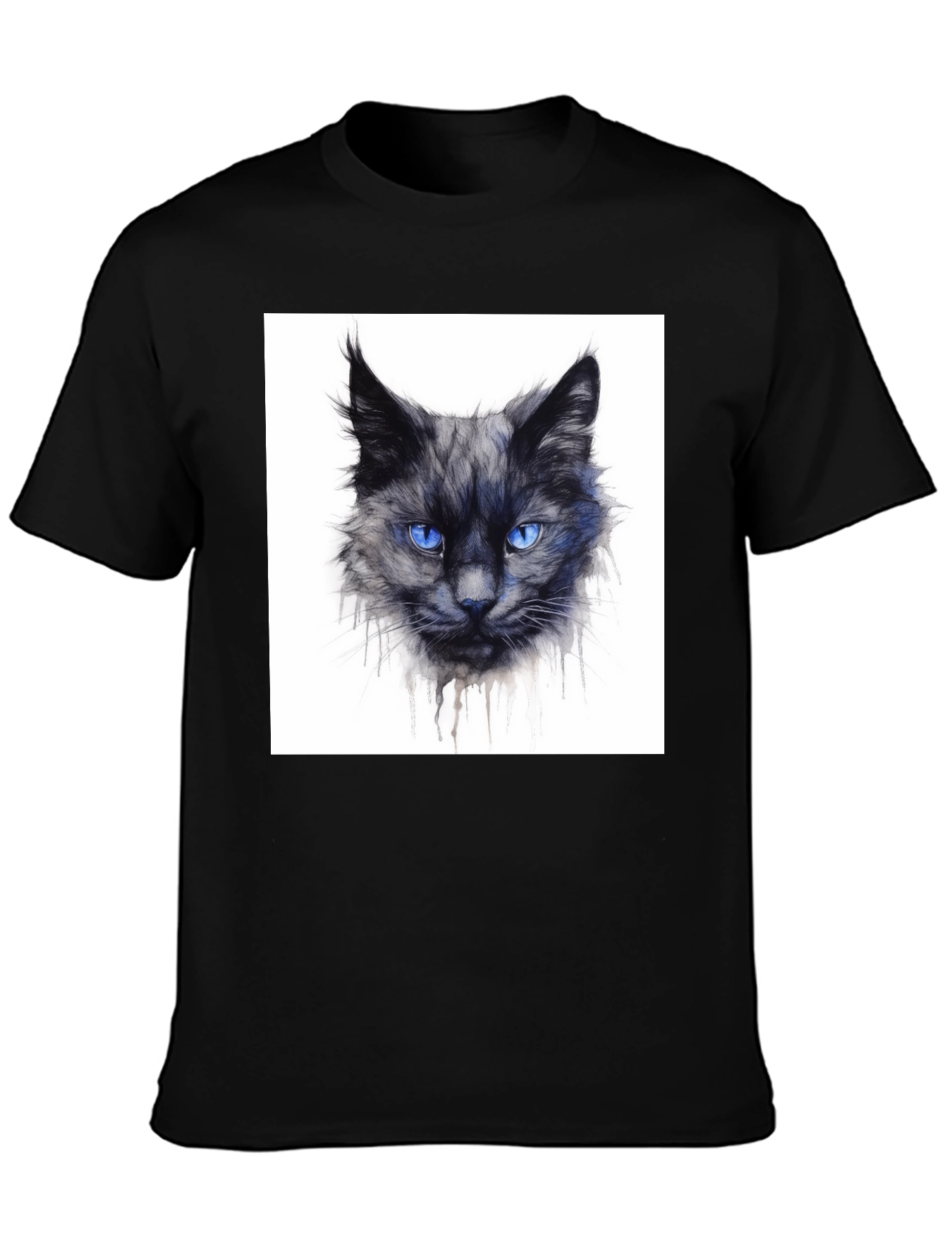 Black Black Cat Graphic Tee - Men's Crew Neck view 3