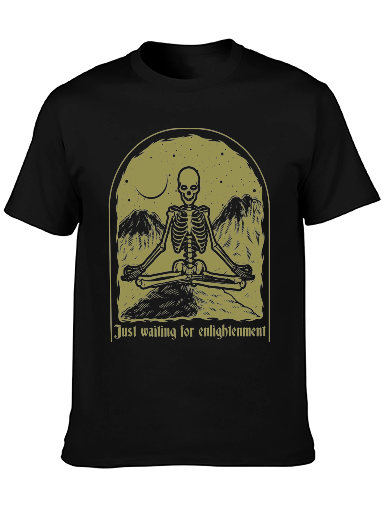 Black Enlightenment Skeleton Graphic Tee view 3