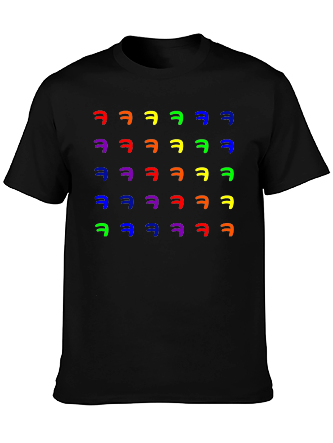 Black Rainbow HAHA T-Shirt - Funny Colorful Graphic Tee view 3