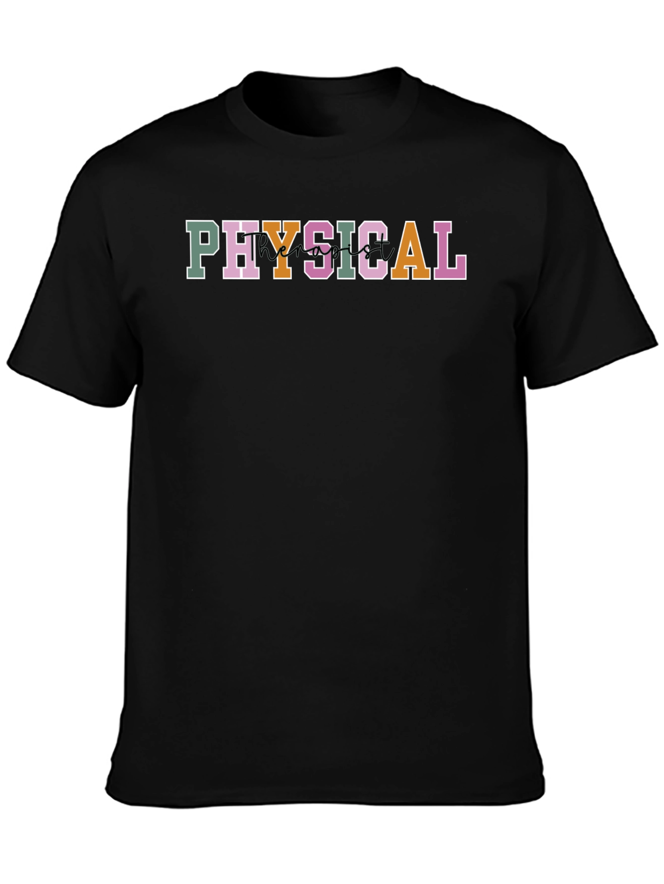 Black Physical Therapy T-Shirt view 3