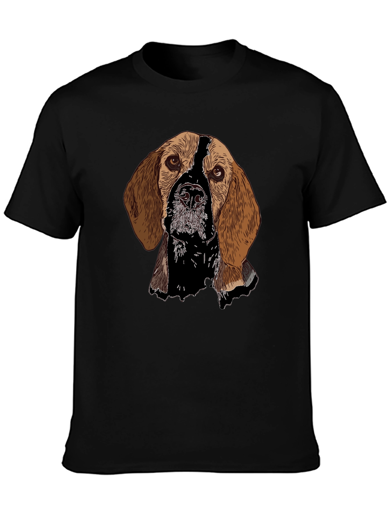 Black Dog Breed Graphic Black T-Shirt view 3