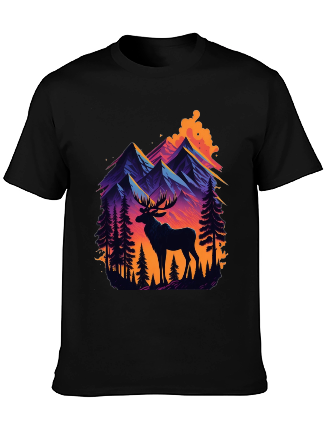 Black Mountain Moose Graphic Tee - Nature Inspired Style view 3