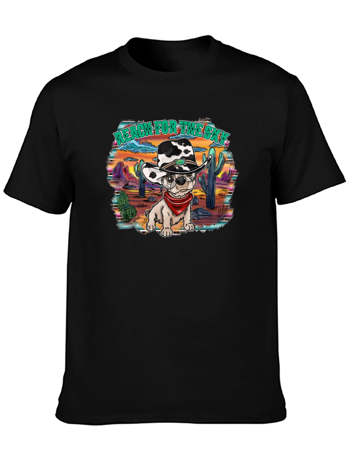 Black Reach For The Sky Bulldog T-Shirt view 3